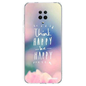 Picasee husă transparentă din silicon pentru Xiaomi Redmi Note 9 Pro - Think happy be happy
