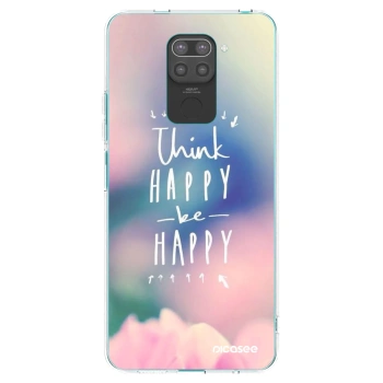 Picasee husă neagră din silicon pentru Xiaomi Redmi Note 9 - Think happy be happy