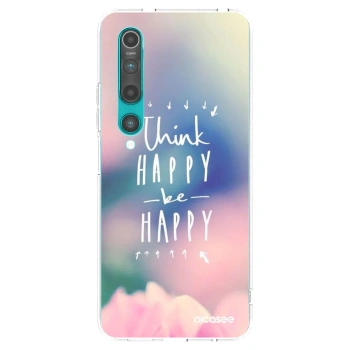 Picasee husă transparentă din silicon pentru Xiaomi Mi 10 - Think happy be happy