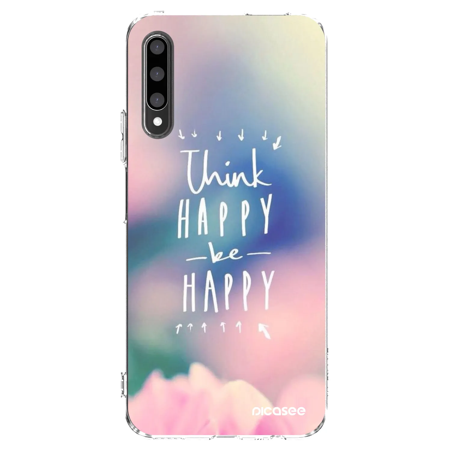 Picasee husă transparentă din silicon pentru Honor 9X Pro - Think happy be happy