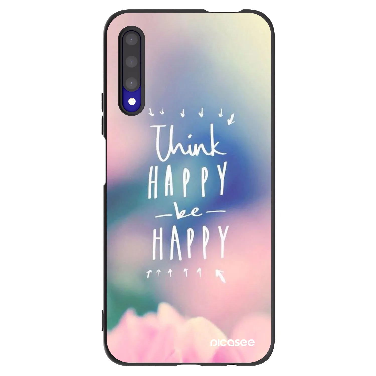 Picasee husă neagră din silicon pentru Honor 9X Pro - Think happy be happy