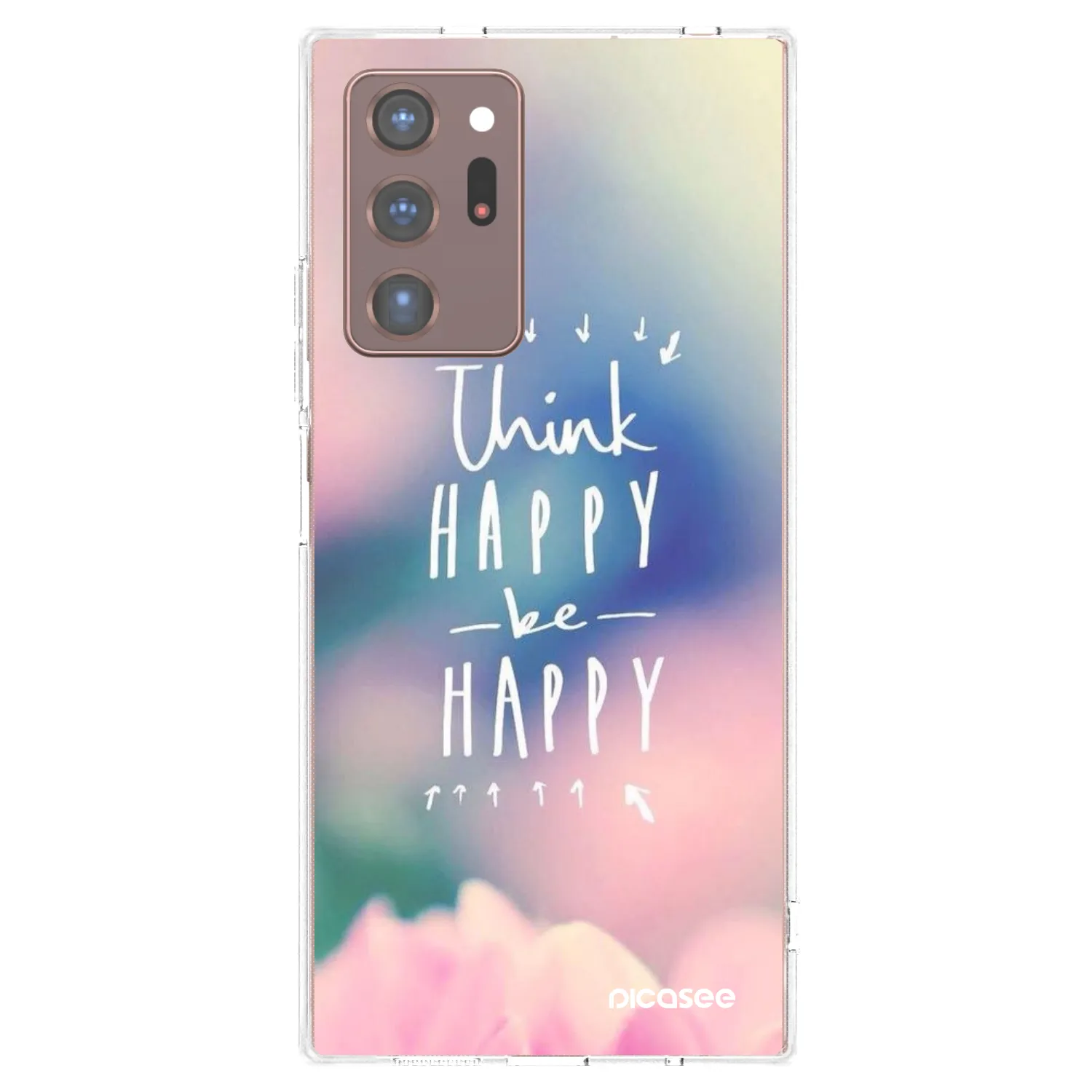 Picasee husă transparentă din silicon pentru Samsung Galaxy Note 20 Ultra - Think happy be happy
