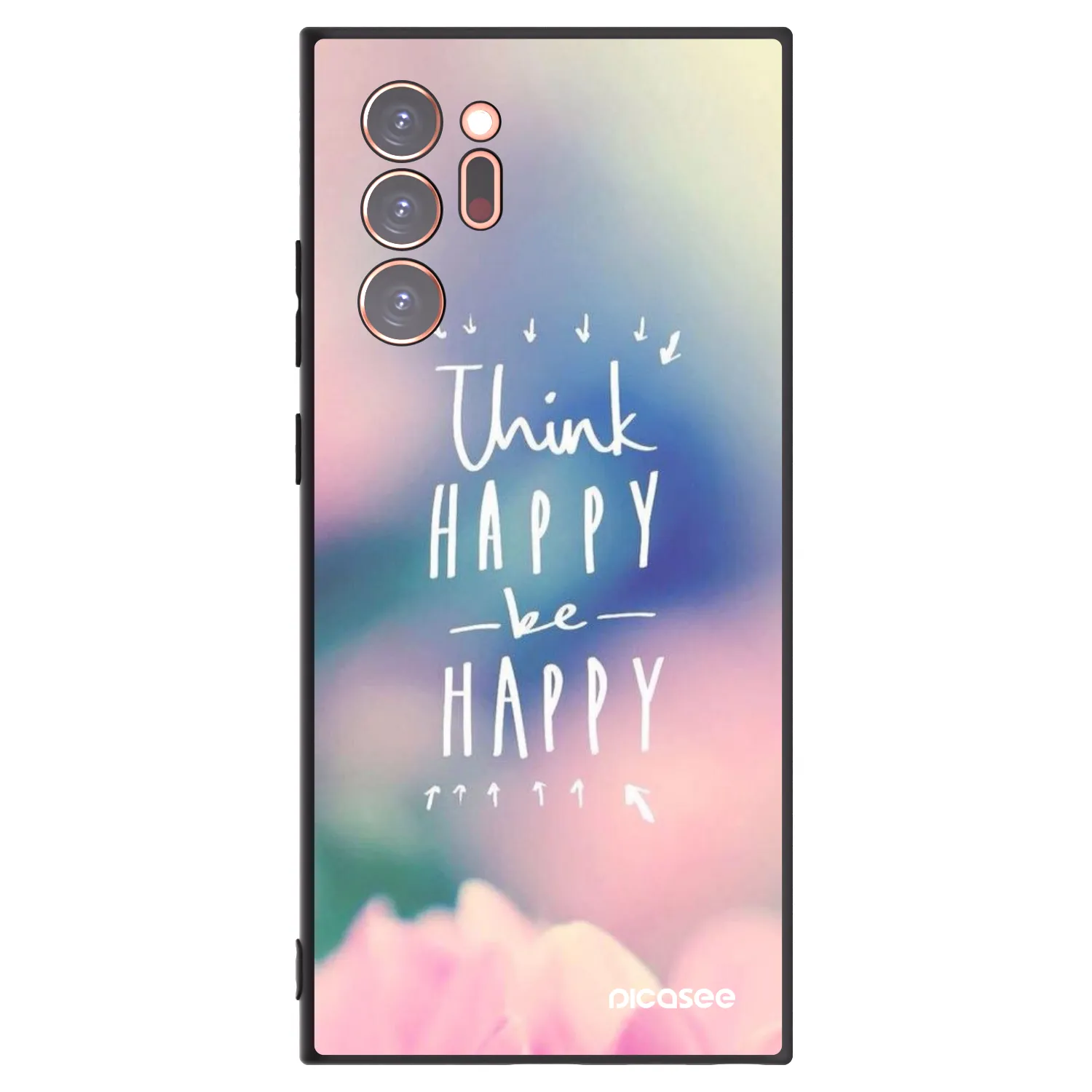 Picasee husă neagră din silicon pentru Samsung Galaxy Note 20 Ultra - Think happy be happy