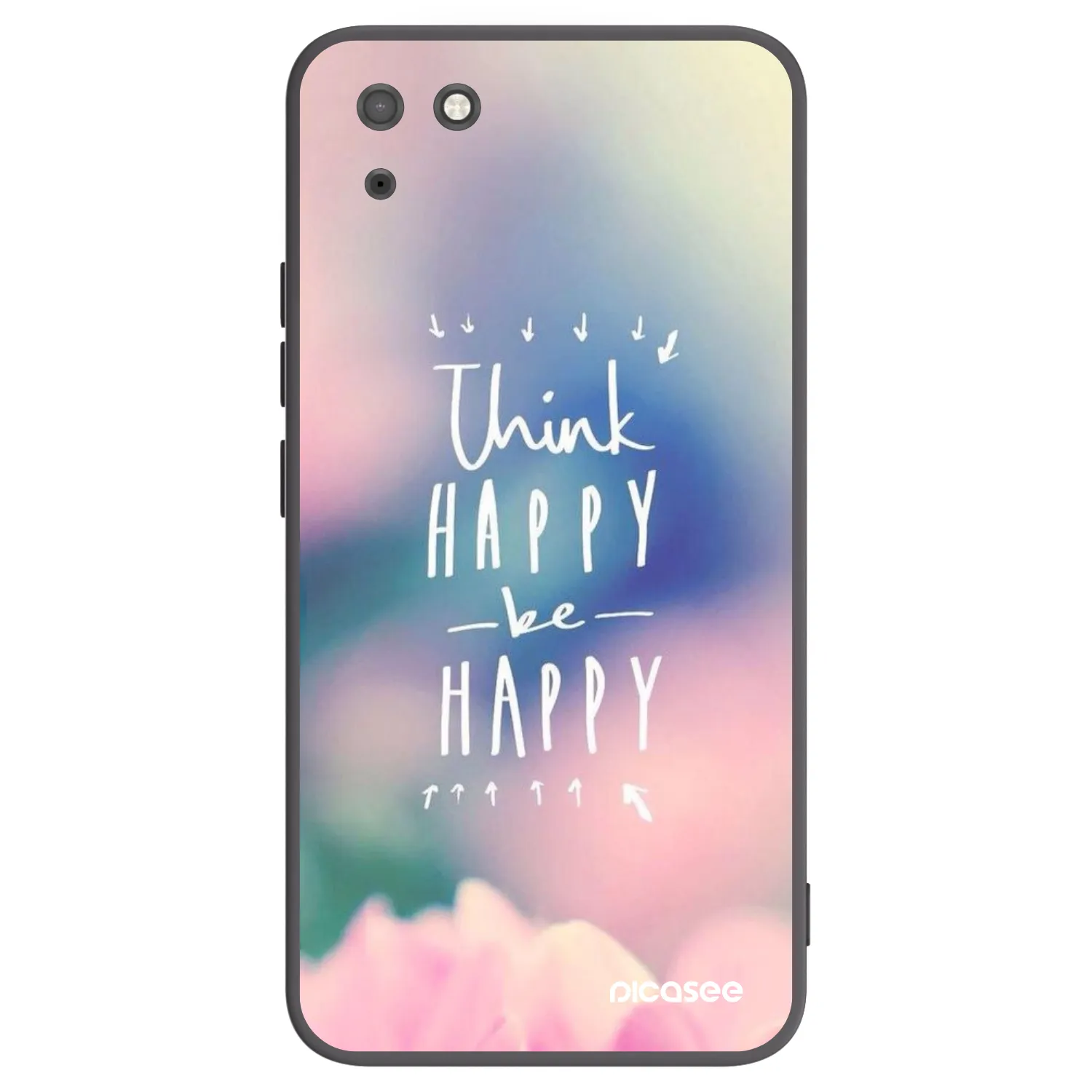 Picasee husă neagră din silicon pentru Huawei Y5P - Think happy be happy