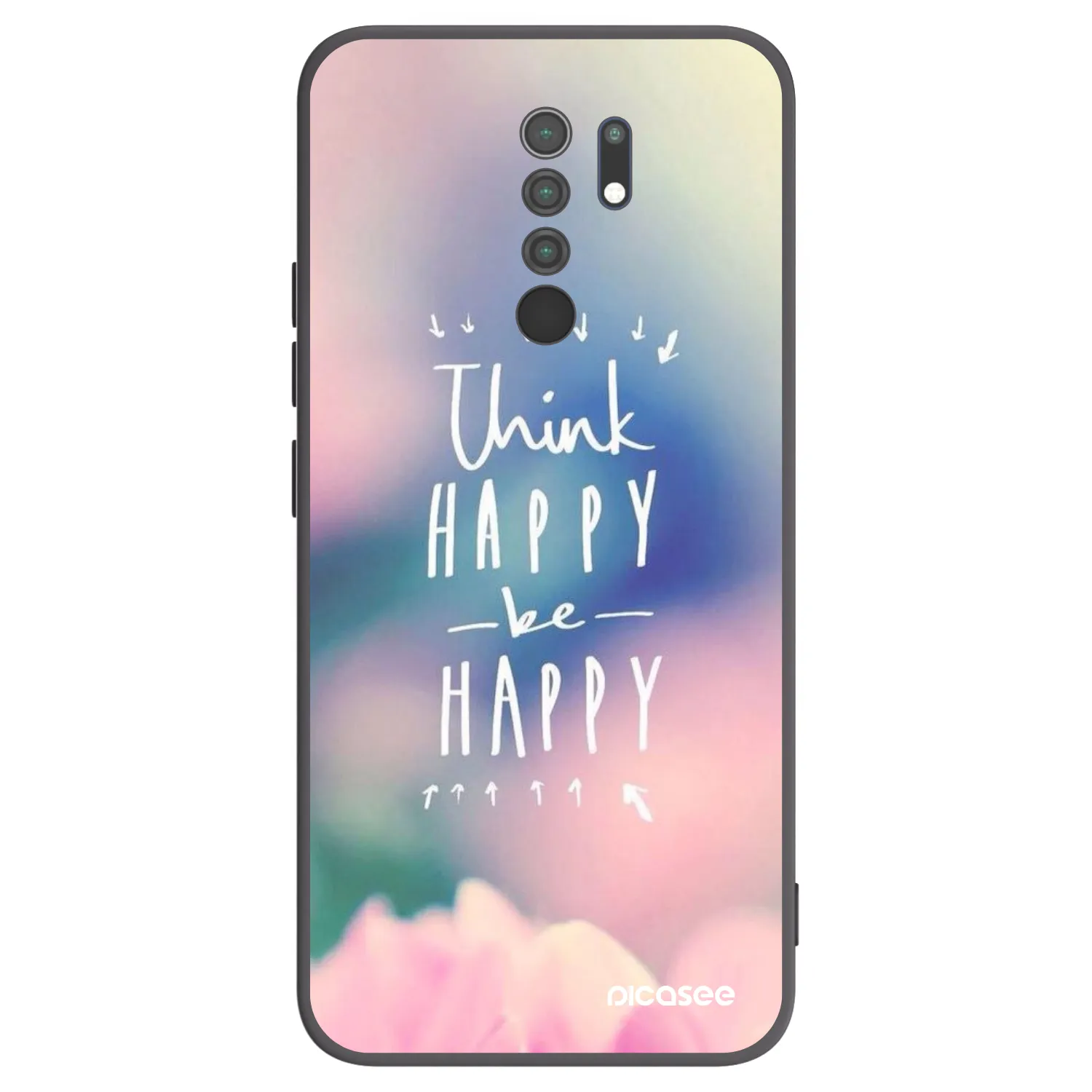 Picasee husă neagră din silicon pentru Xiaomi Redmi 9 - Think happy be happy