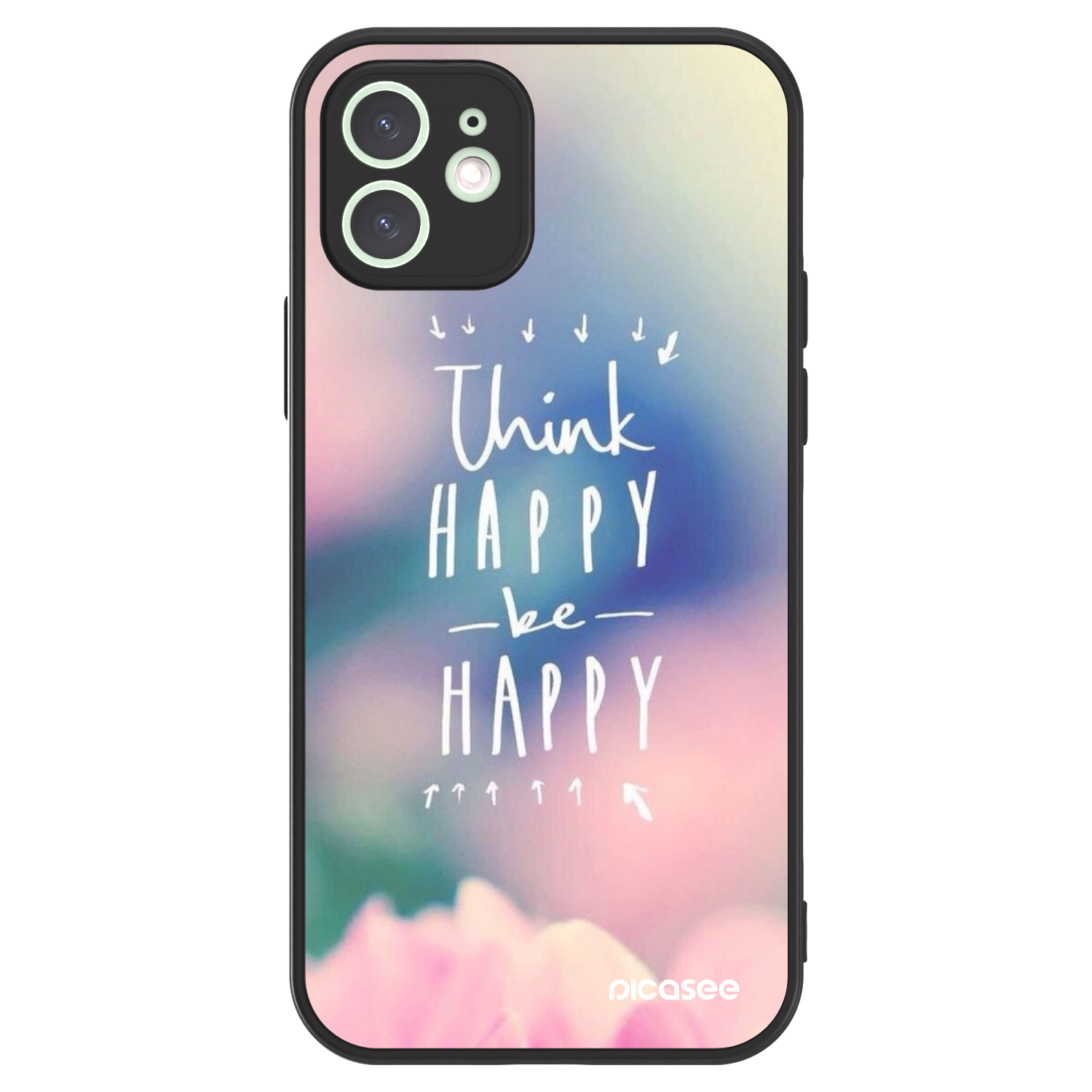 Picasee ULTIMATE CASE pentru Apple iPhone 12 - Think happy be happy