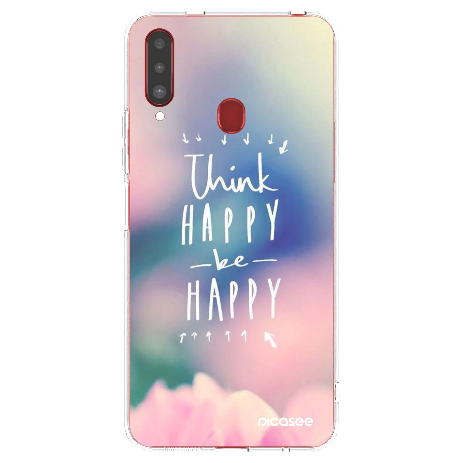 Picasee husă transparentă din silicon pentru Samsung Galaxy A20s - Think happy be happy