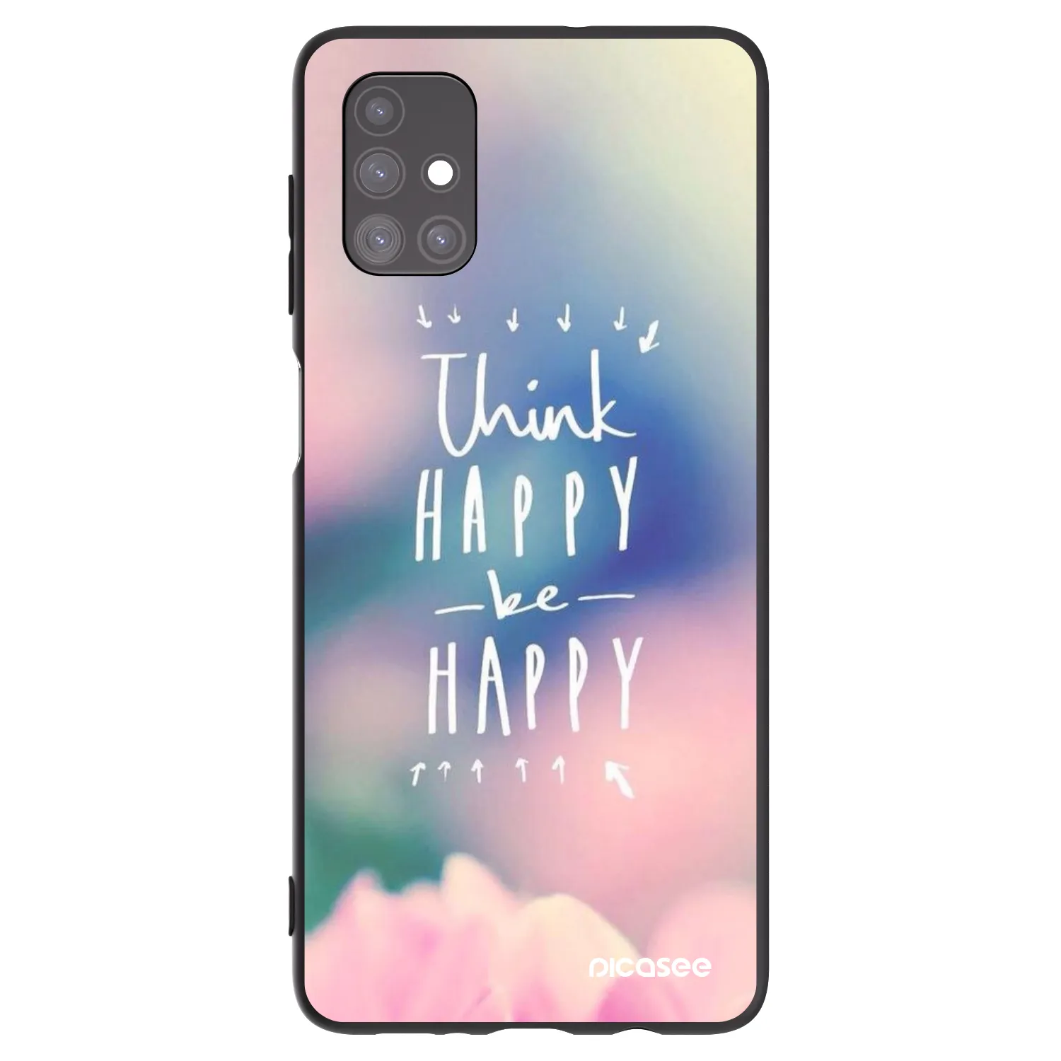 Picasee husă neagră din silicon pentru Samsung Galaxy M51 M515F - Think happy be happy