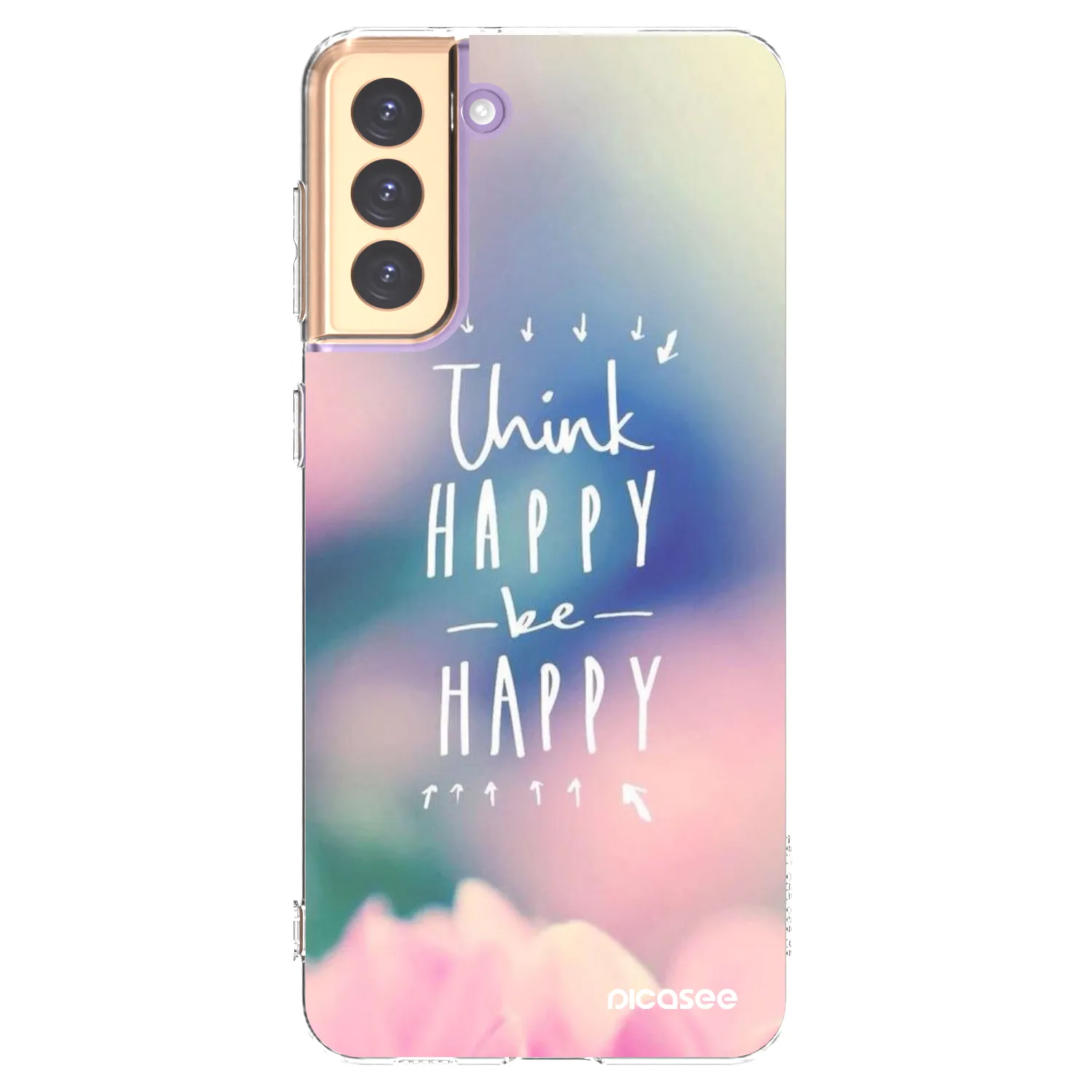 Picasee husă transparentă din silicon pentru Samsung Galaxy S21+ 5G G996F - Think happy be happy