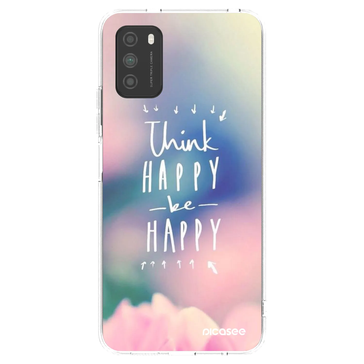 Picasee husă transparentă din silicon pentru Xiaomi Poco M3 - Think happy be happy