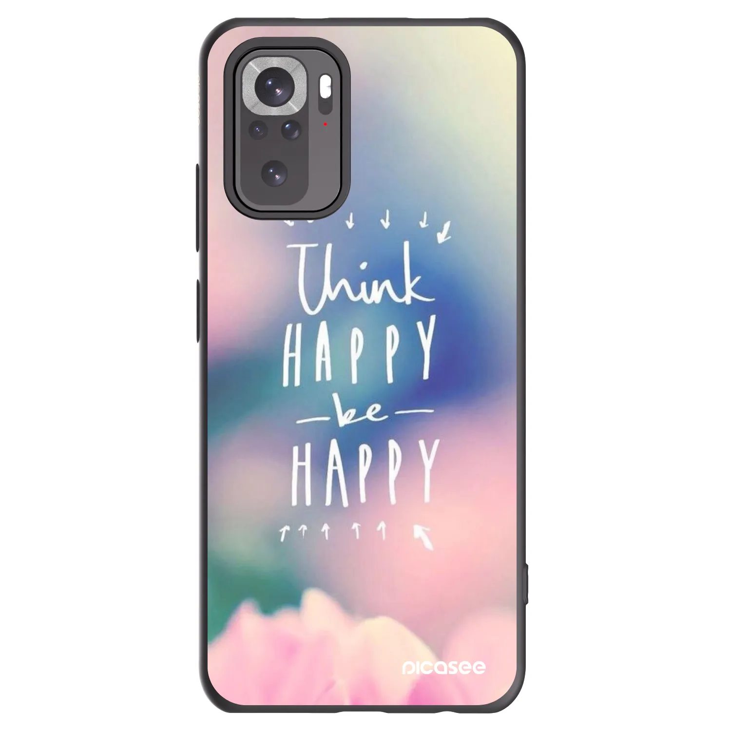 Picasee husă neagră din silicon pentru Xiaomi Redmi Note 10 - Think happy be happy