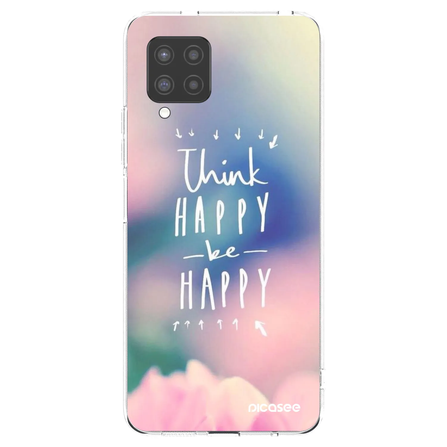 Picasee husă transparentă din silicon pentru Samsung Galaxy A42 A426B - Think happy be happy