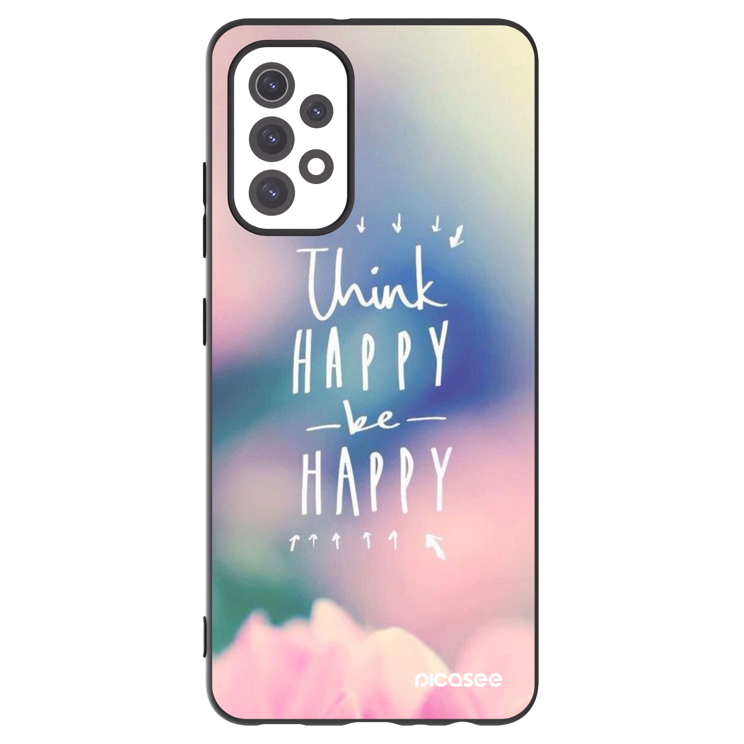 Picasee husă neagră din silicon pentru Samsung Galaxy A32 5G A326B - Think happy be happy