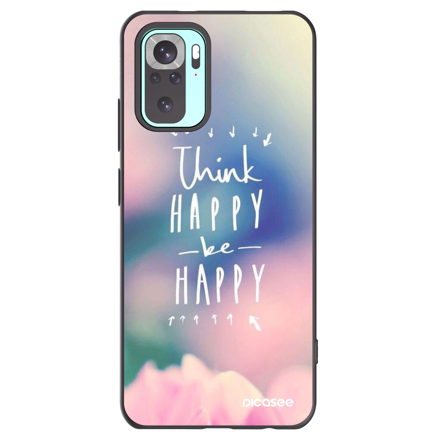Picasee husă neagră din silicon pentru Xiaomi Redmi Note 10 Pro - Think happy be happy