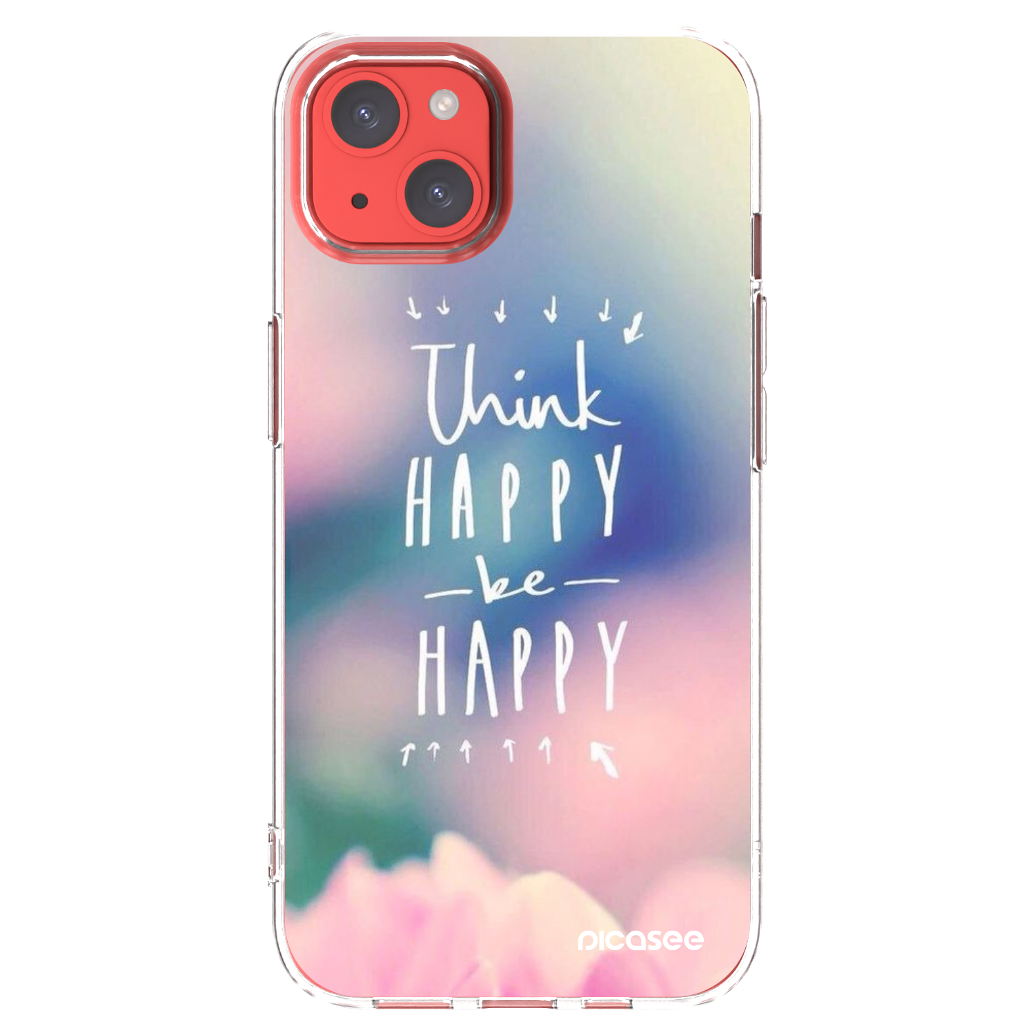 Picasee husă transparentă din silicon pentru Apple iPhone 13 - Think happy be happy