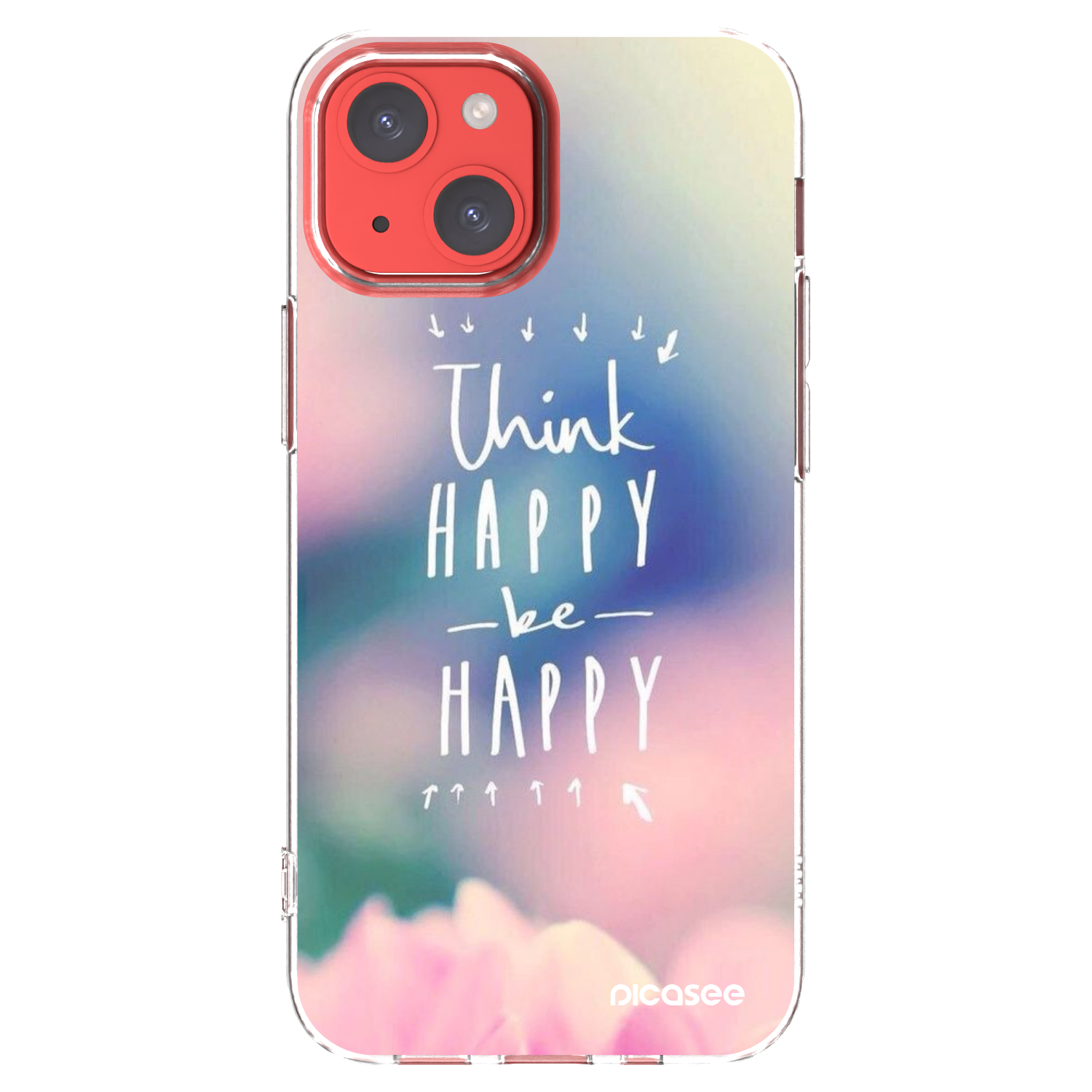 Picasee husă transparentă din silicon pentru Apple iPhone 13 mini - Think happy be happy