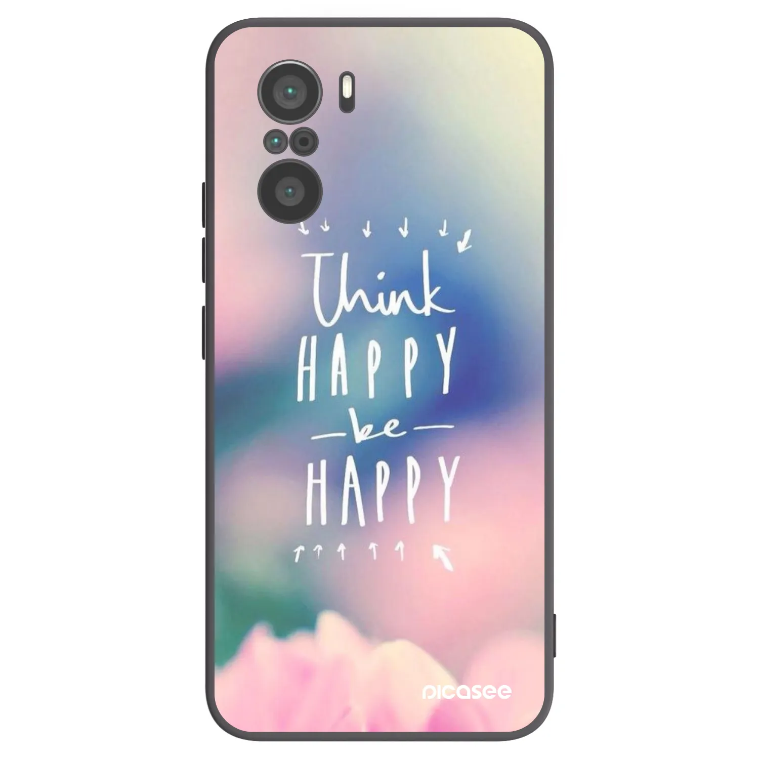 Picasee husă neagră din silicon pentru Xiaomi Poco F3 - Think happy be happy