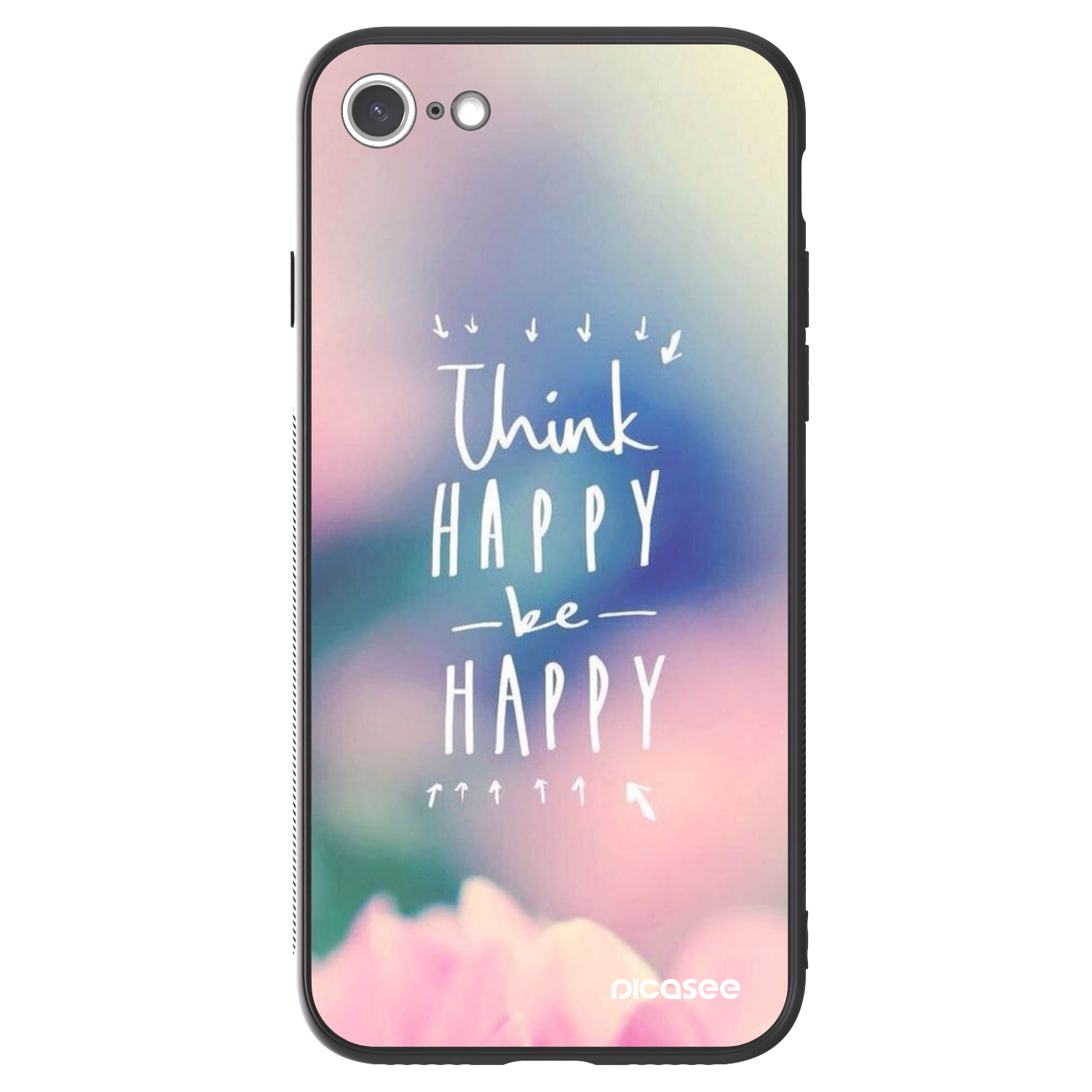 Picasee ULTIMATE CASE pentru Apple iPhone 8 - Think happy be happy