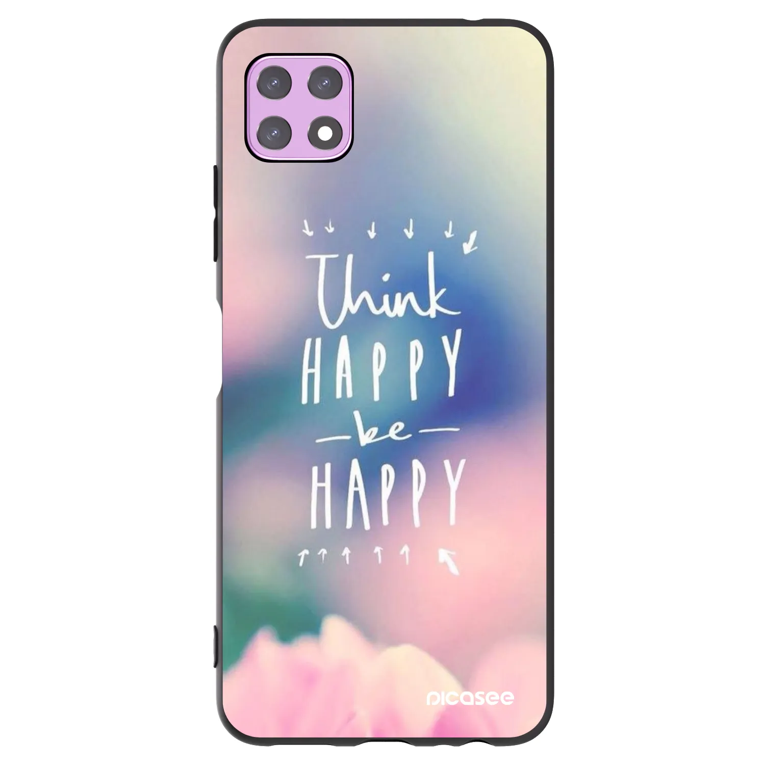 Picasee husă neagră din silicon pentru Samsung Galaxy A22 A226B 5G - Think happy be happy