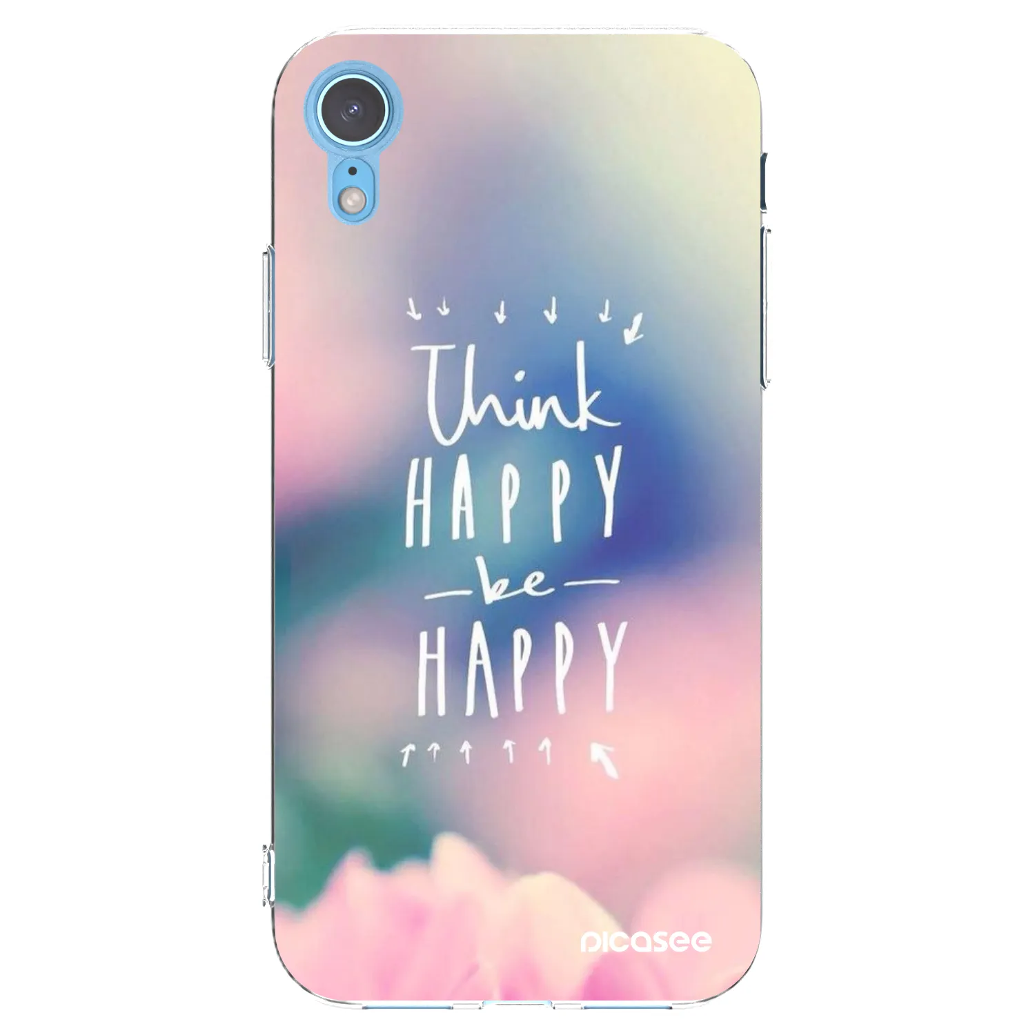 Picasee husă transparentă din silicon pentru Apple iPhone XR - Think happy be happy