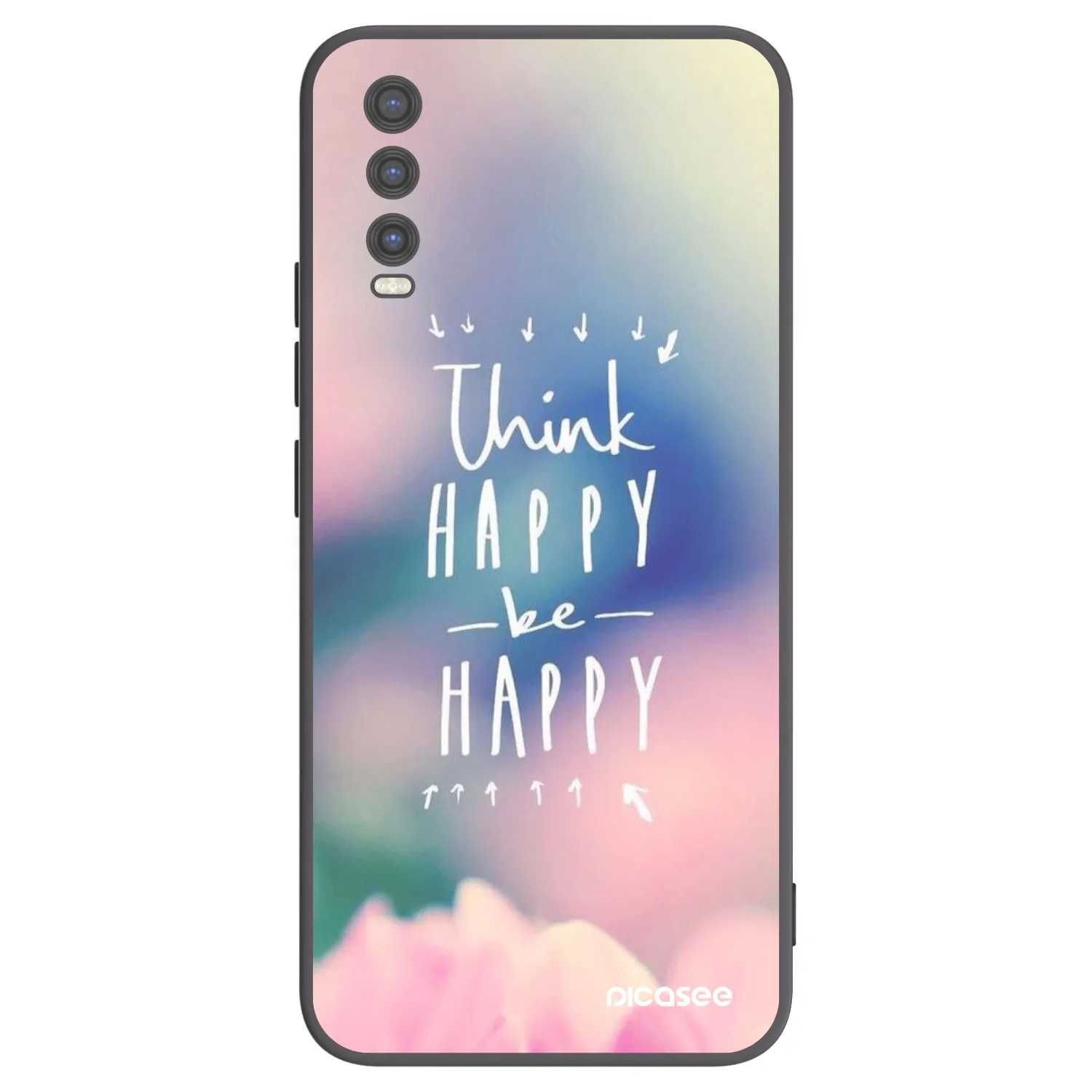 Picasee husă neagră din silicon pentru Vivo Y20s - Think happy be happy