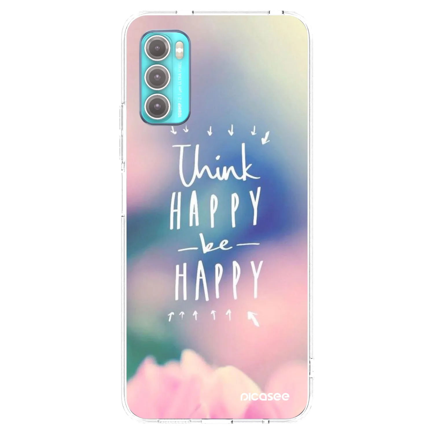 Picasee husă transparentă din silicon pentru Motorola Moto G60 - Think happy be happy
