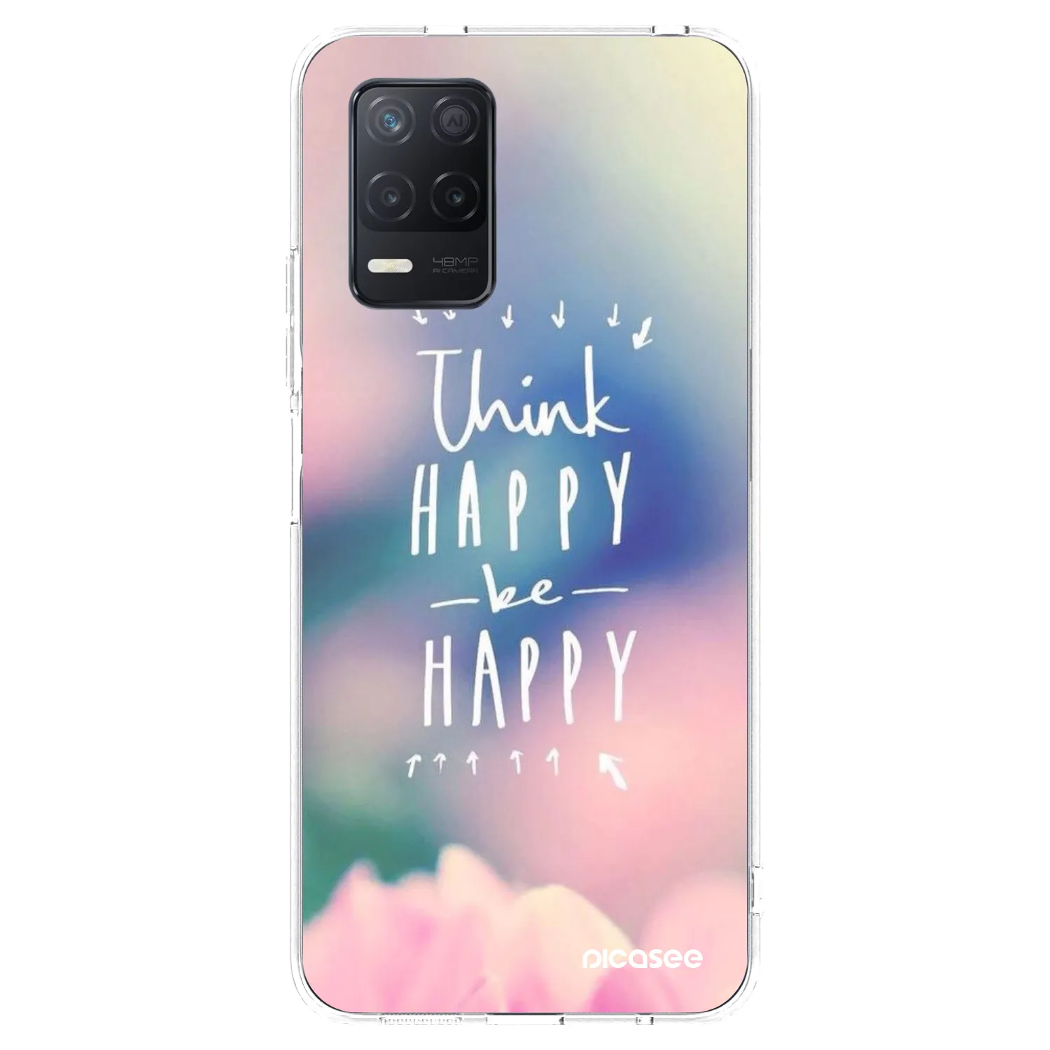 Picasee husă transparentă din silicon pentru Realme 8 5G - Think happy be happy