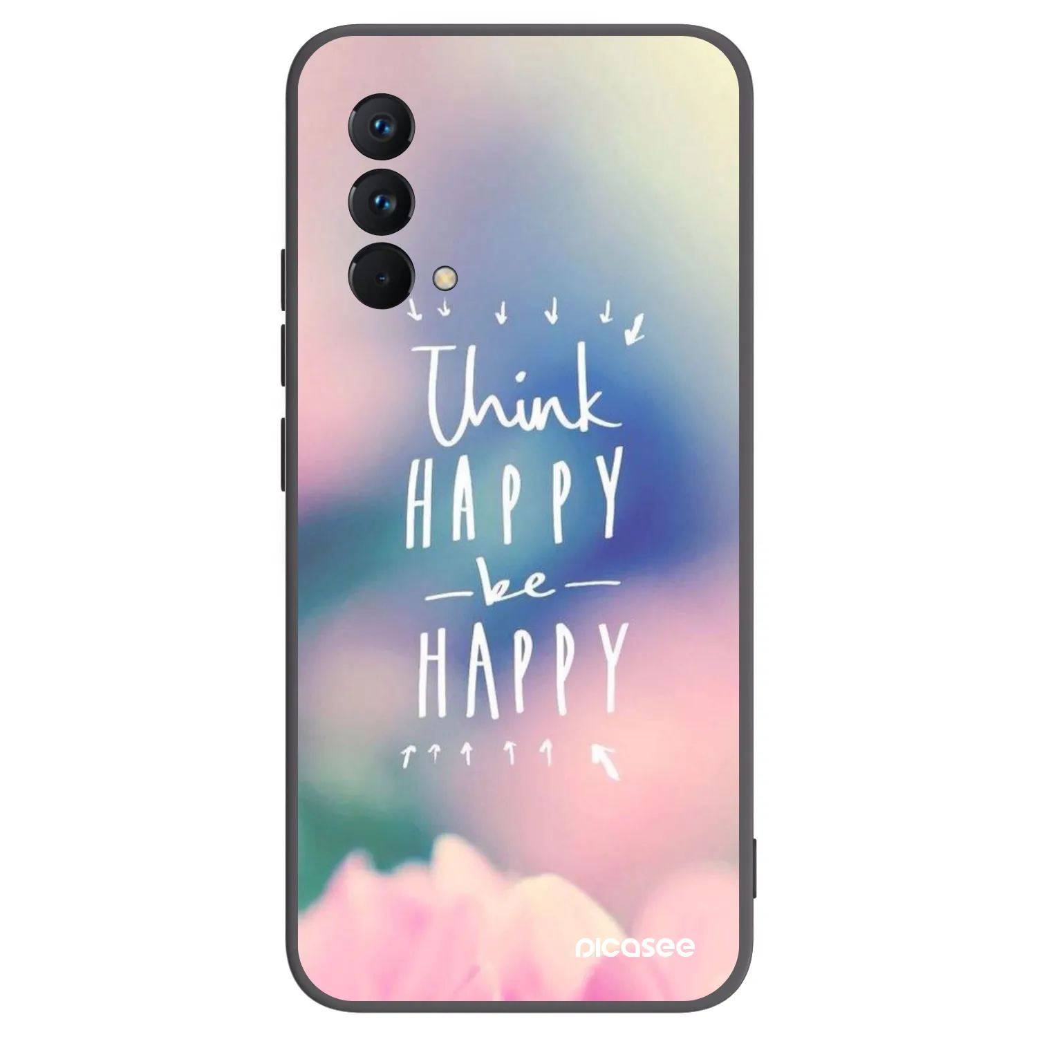 Picasee husă neagră din silicon pentru Realme GT Master Edition 5G - Think happy be happy