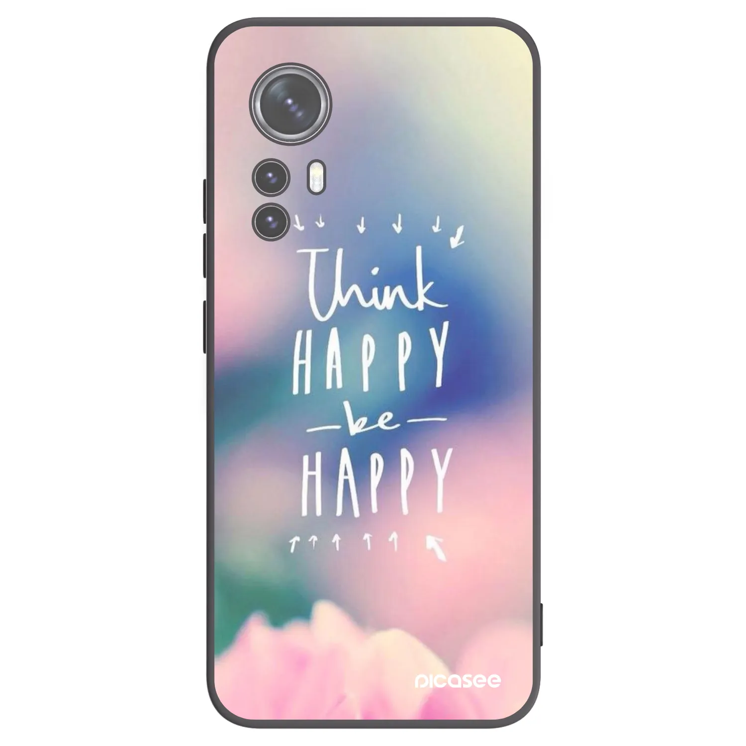 Picasee husă neagră din silicon pentru Xiaomi 12 - Think happy be happy