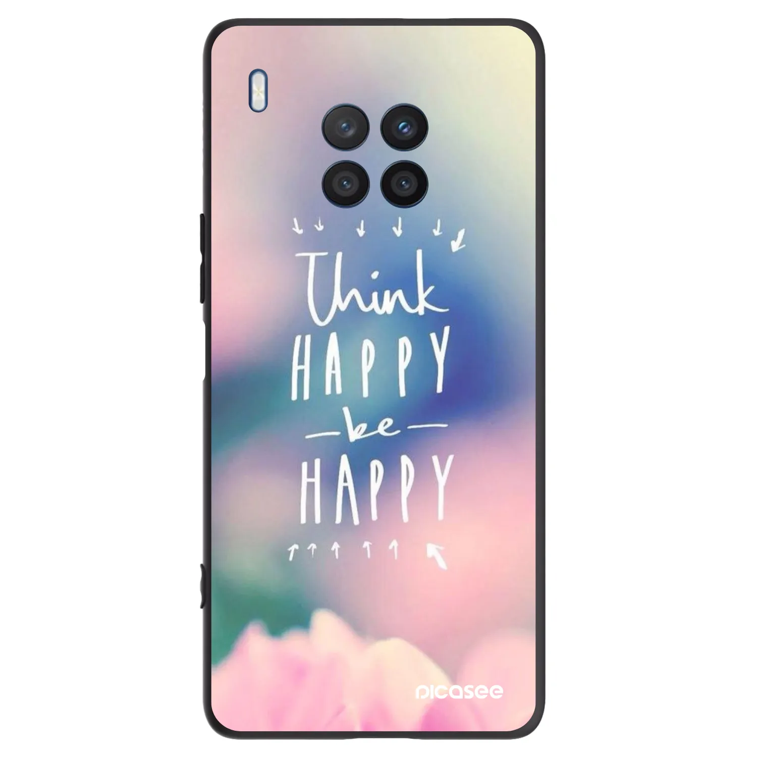 Picasee husă neagră din silicon pentru Honor 50 Lite - Think happy be happy