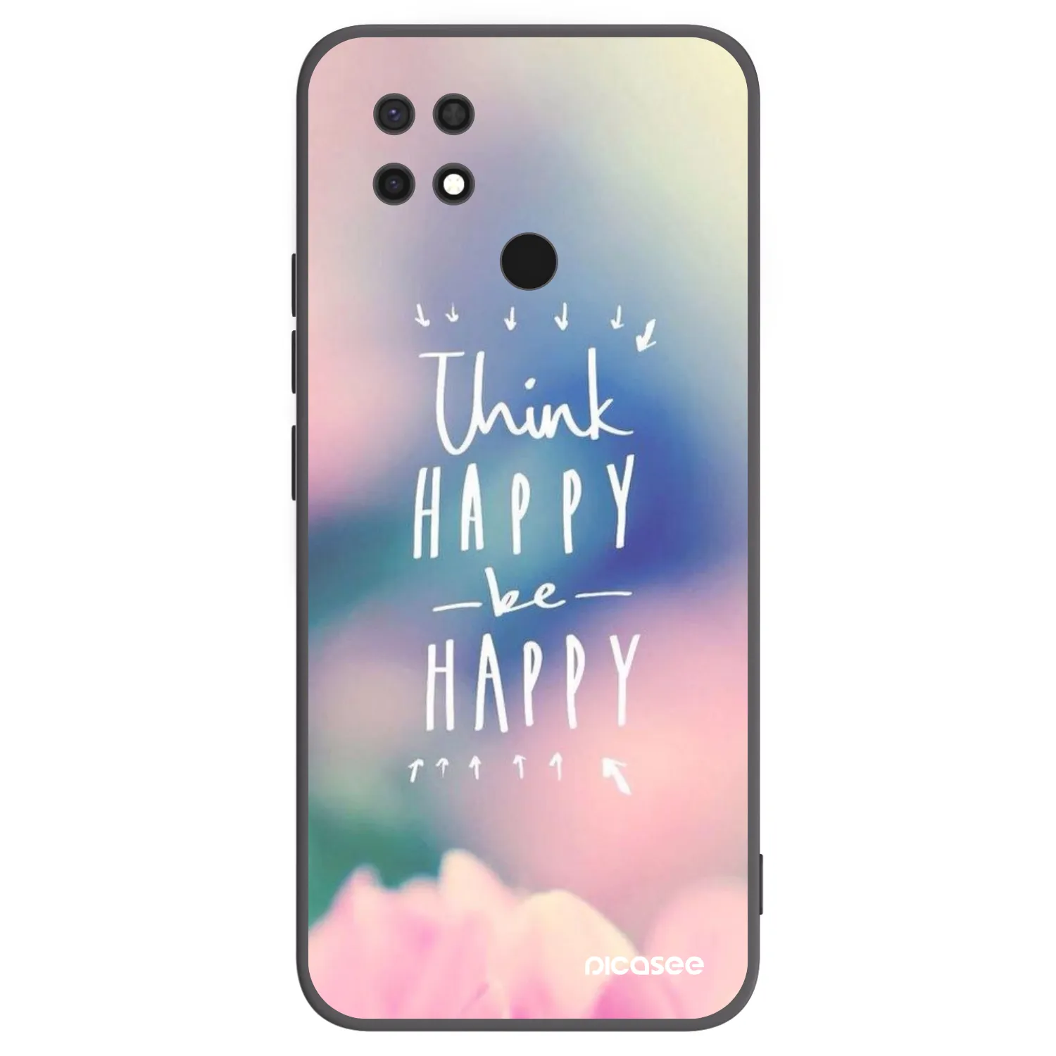 Picasee husă neagră din silicon pentru Xiaomi Redmi 10C - Think happy be happy