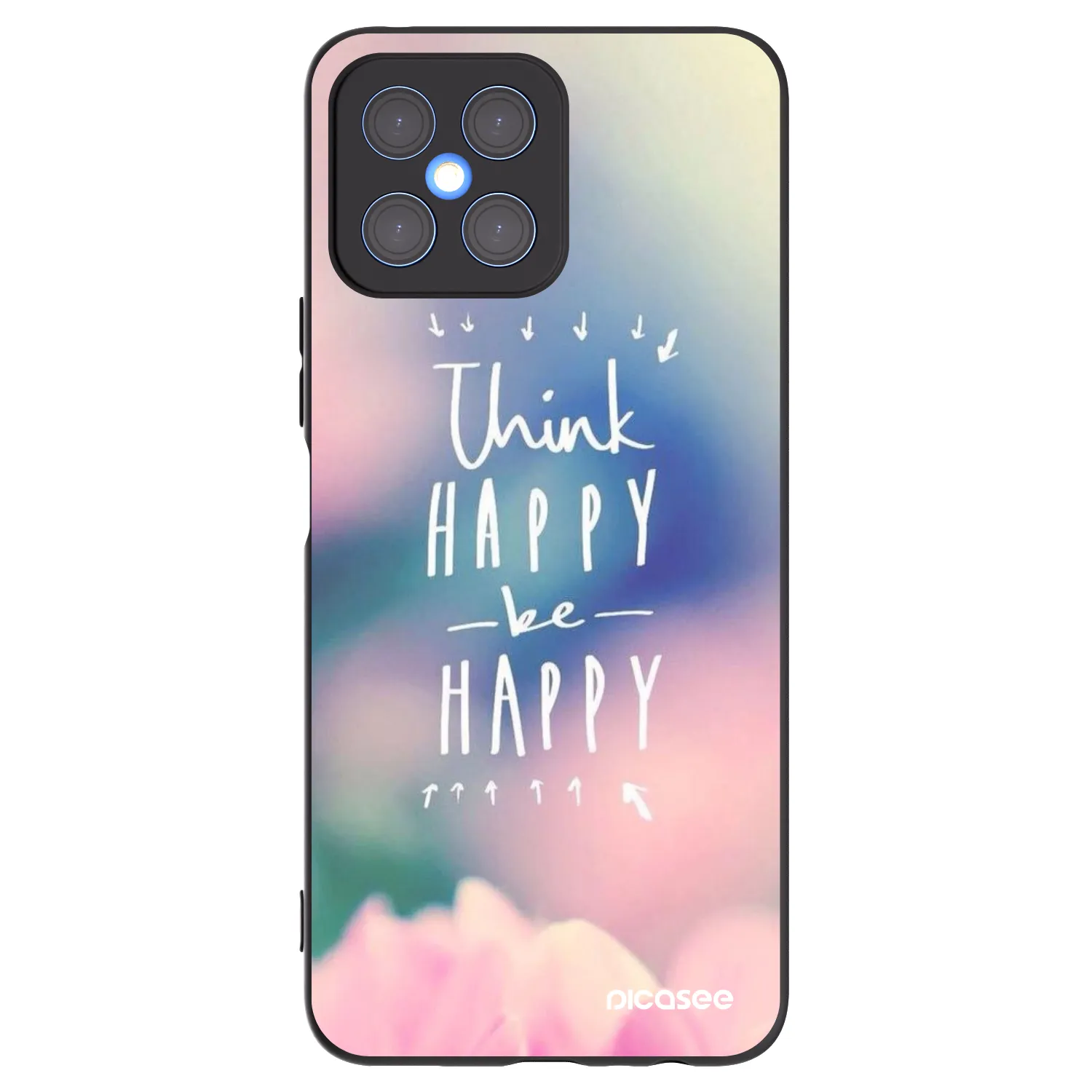 Picasee husă neagră din silicon pentru Honor X8 4G - Think happy be happy