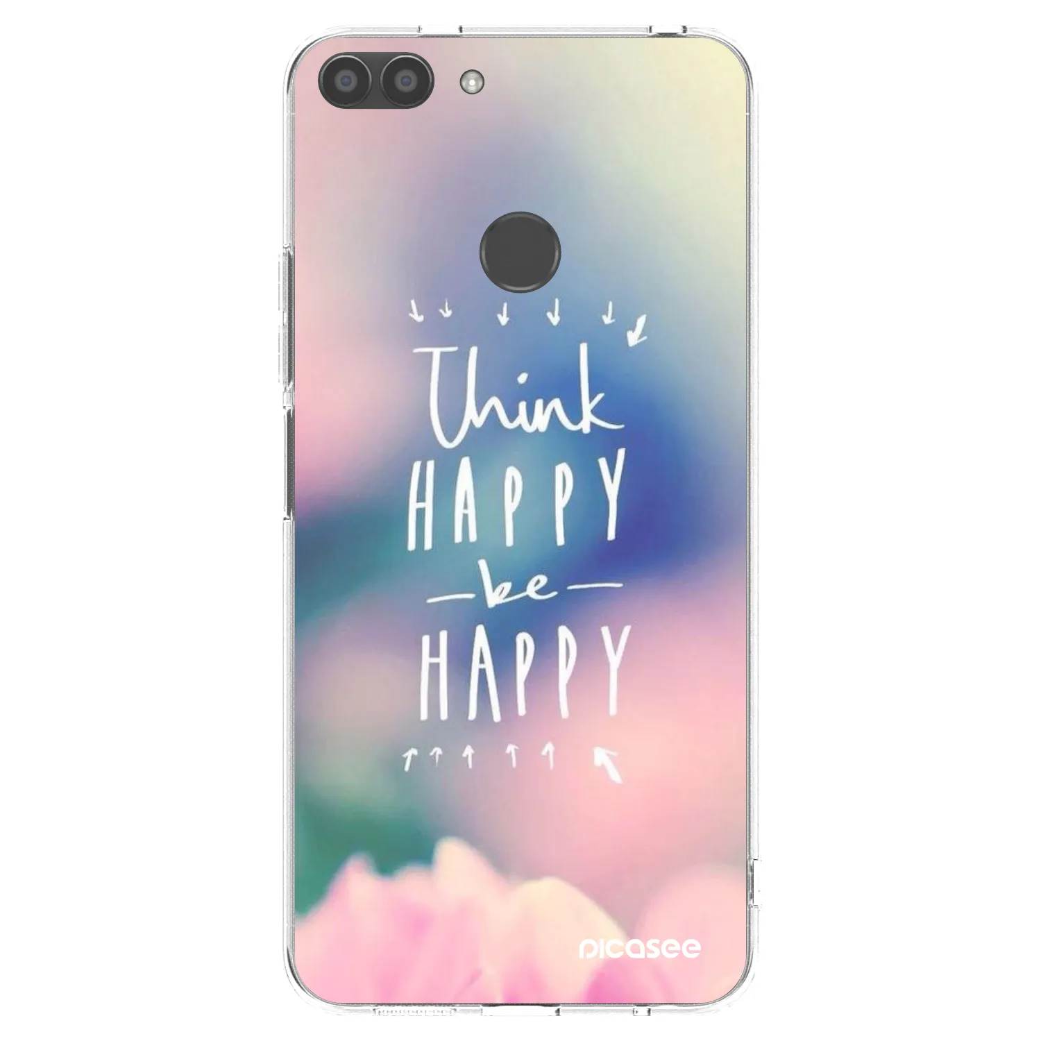 Picasee husă transparentă din silicon pentru Huawei P Smart - Think happy be happy