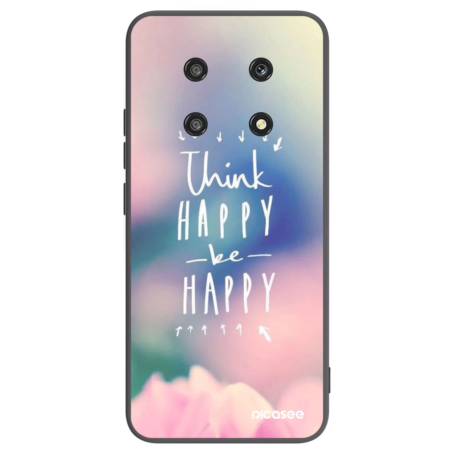 Picasee husă neagră din silicon pentru Honor Magic4 Lite 5G - Think happy be happy