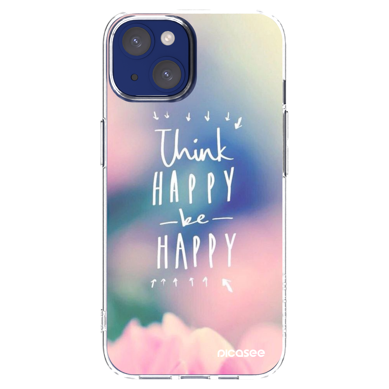 Picasee husă transparentă din silicon pentru Apple iPhone 14 - Think happy be happy