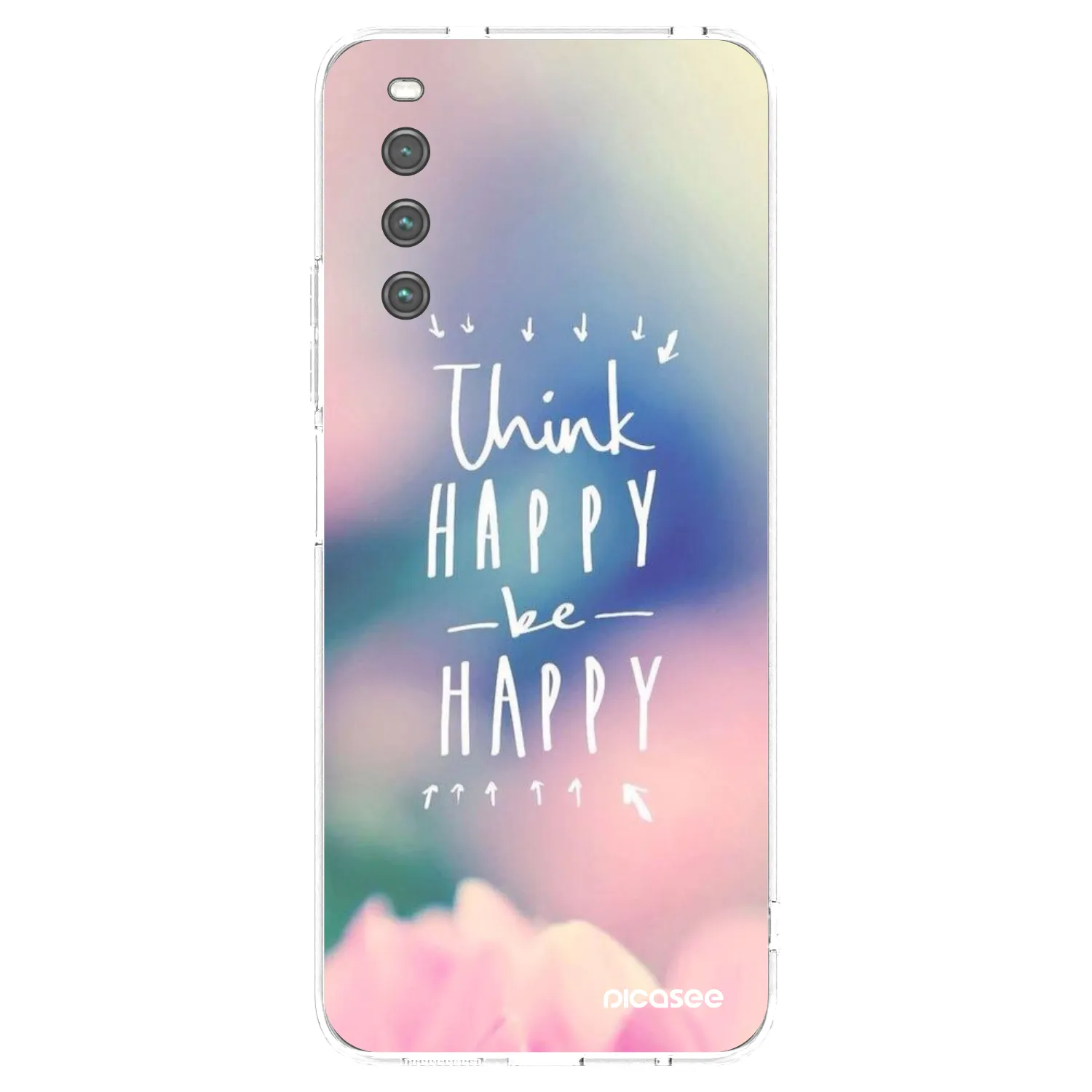 Picasee husă transparentă din silicon pentru Sony Xperia 10 IV 5G - Think happy be happy