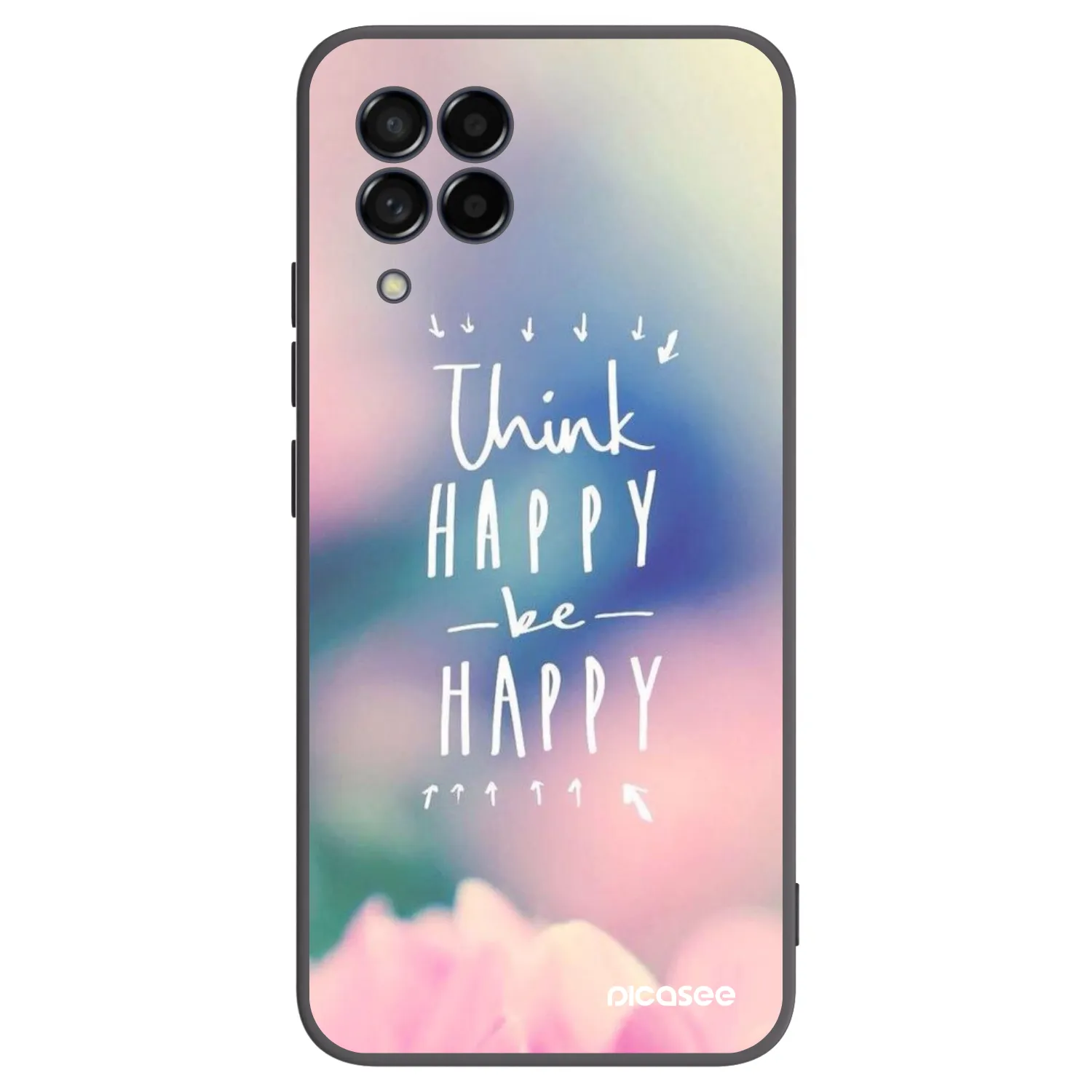 Picasee husă neagră din silicon pentru Samsung Galaxy M53 5G - Think happy be happy