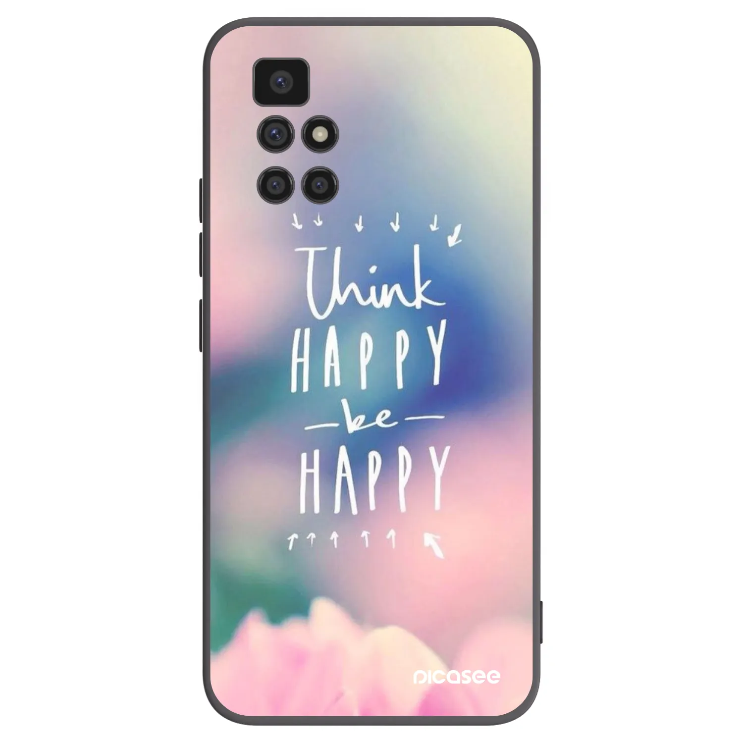 Picasee husă neagră din silicon pentru Xiaomi Redmi 10 (2022) - Think happy be happy