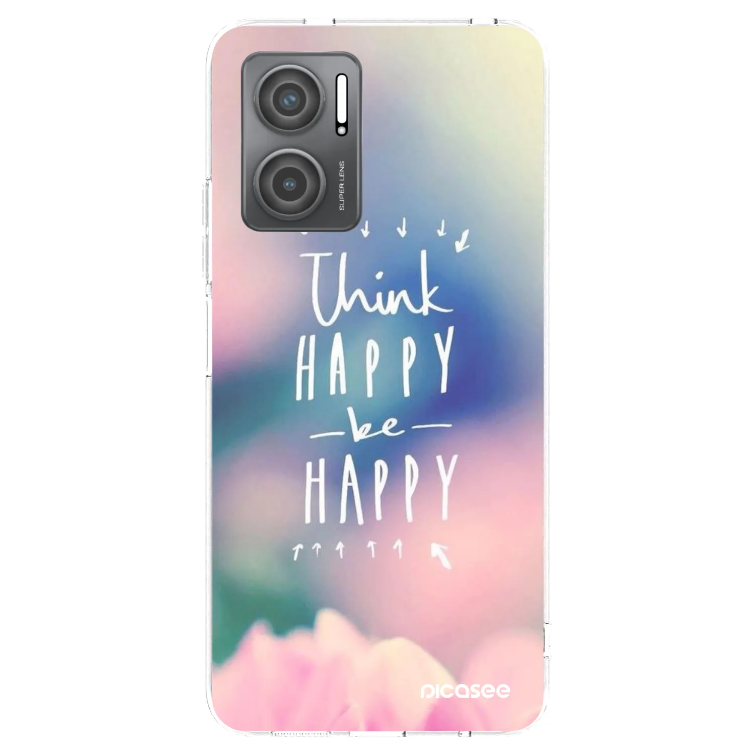 Picasee husă transparentă din silicon pentru Xiaomi Redmi 10 5G - Think happy be happy