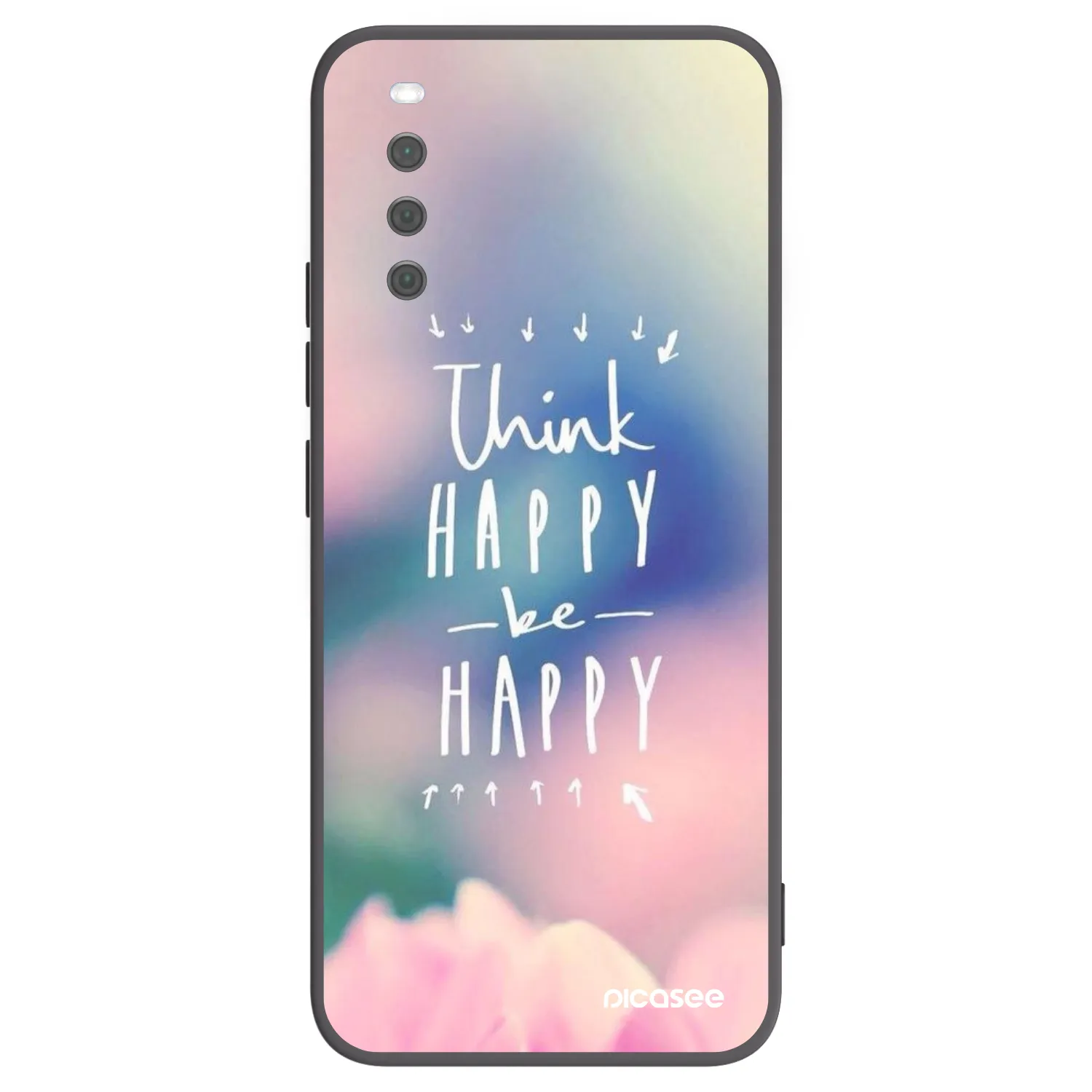 Picasee husă neagră din silicon pentru Sony Xperia 10 III - Think happy be happy