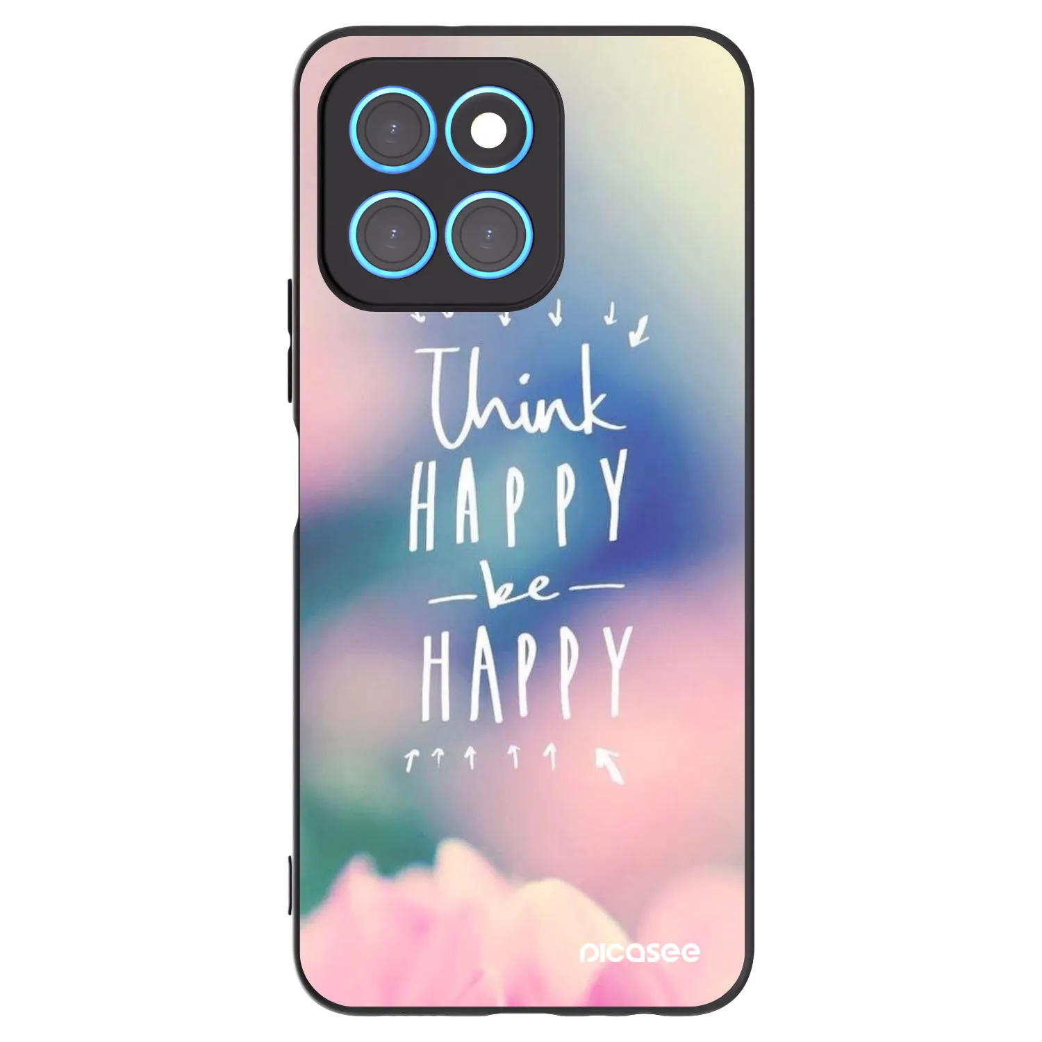 Picasee husă neagră din silicon pentru Honor X8 5G - Think happy be happy