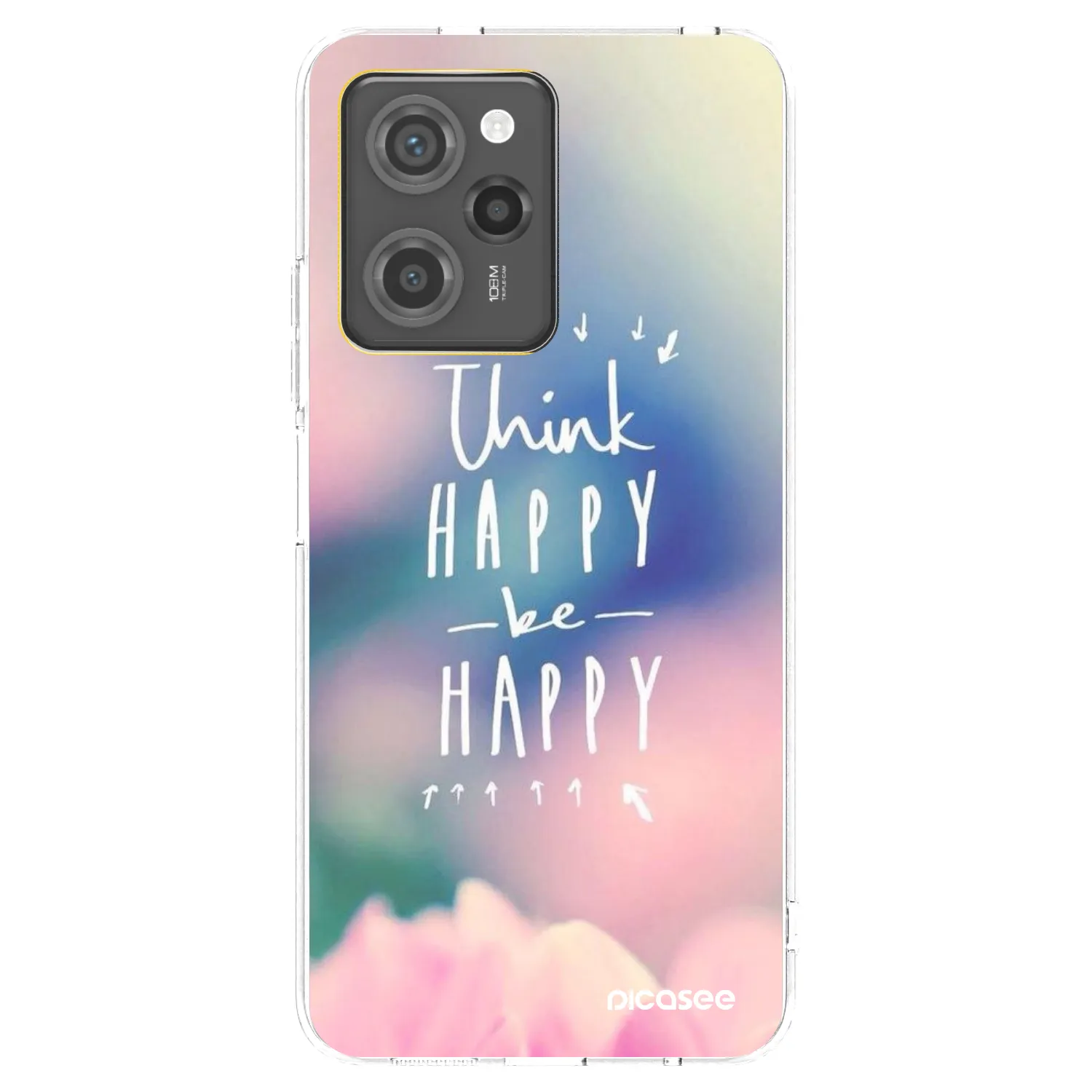 Picasee husă transparentă din silicon pentru Xiaomi Poco X5 Pro - Think happy be happy