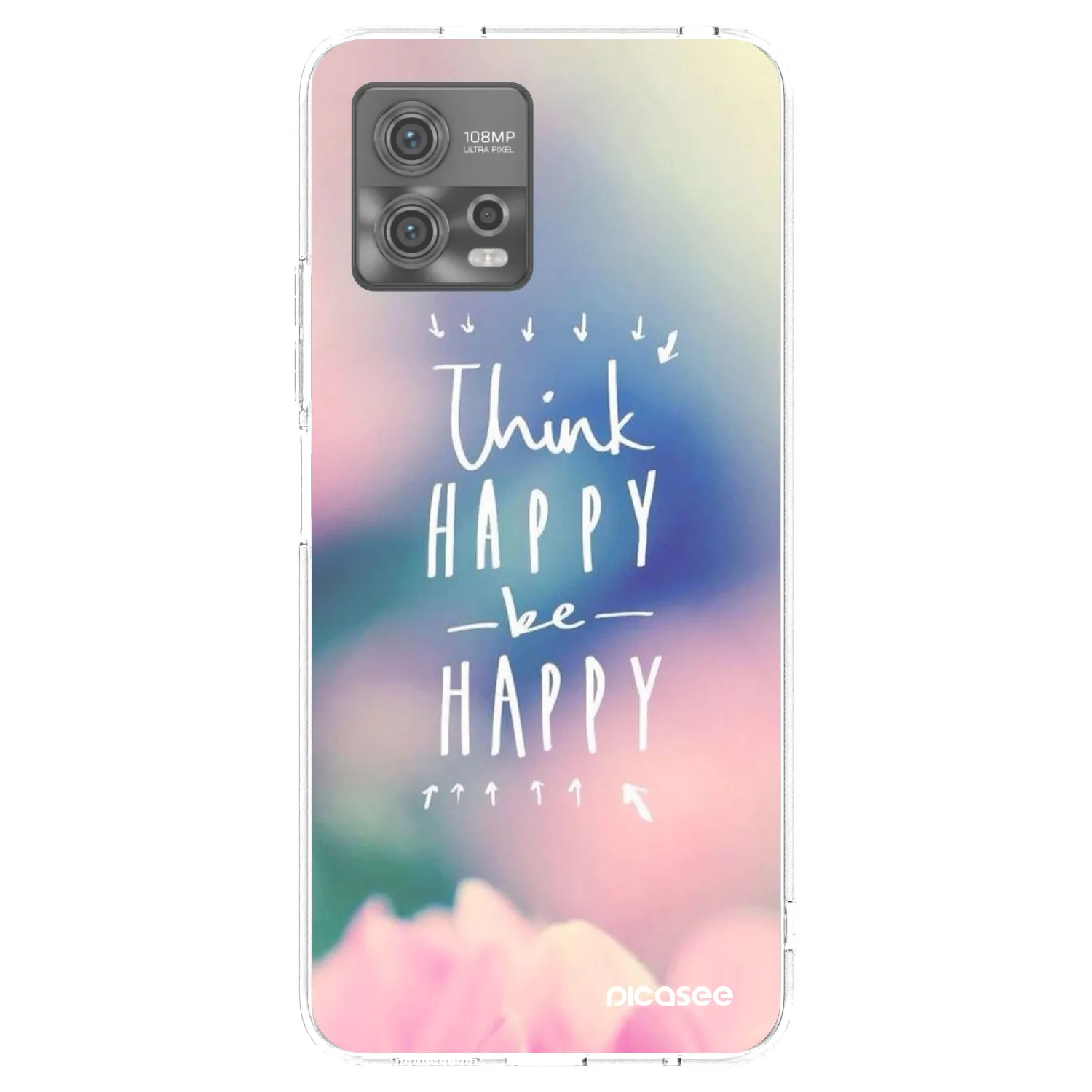 Picasee husă transparentă din silicon pentru Motorola Moto G72 - Think happy be happy