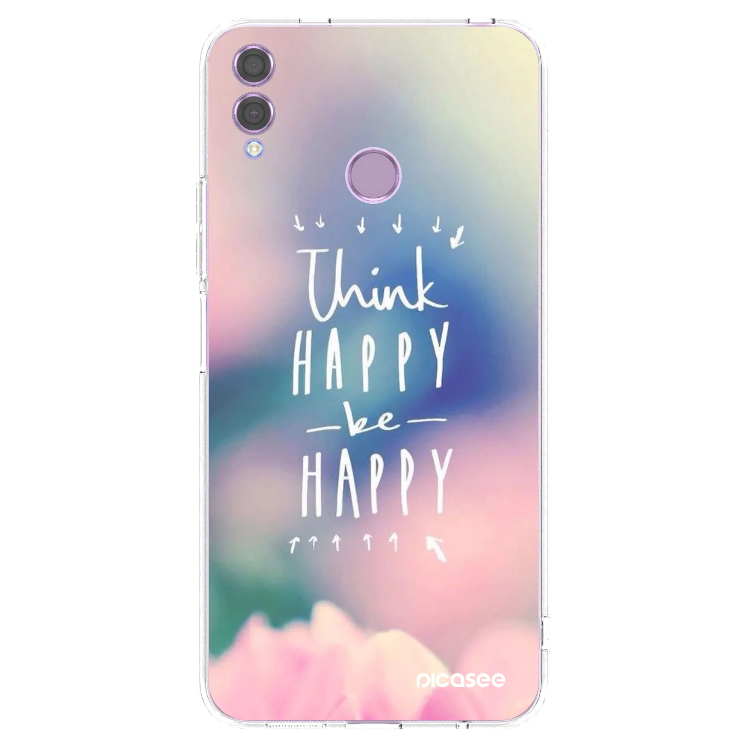 Picasee husă transparentă din silicon pentru Honor 8X - Think happy be happy