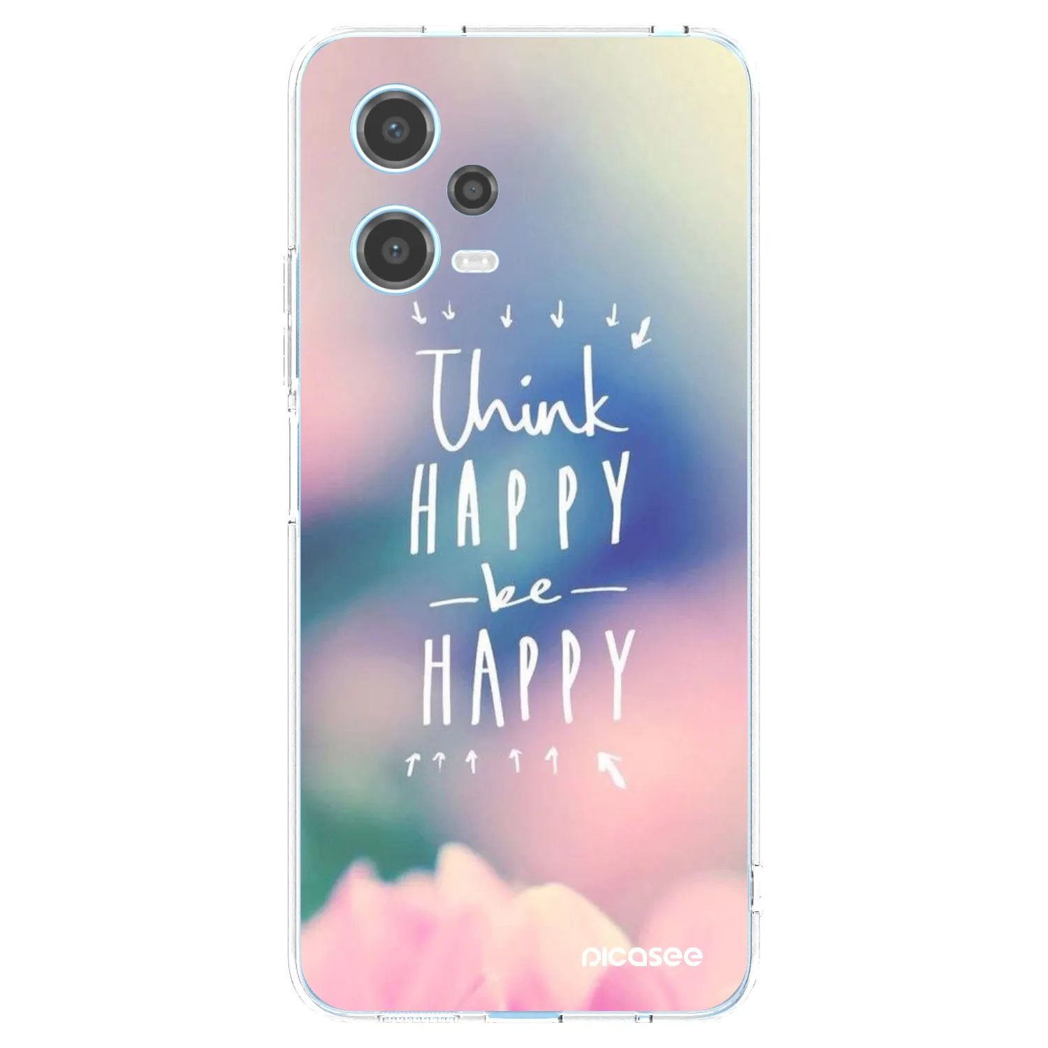 Picasee husă transparentă din silicon pentru Xiaomi Redmi Note 12 5G - Think happy be happy
