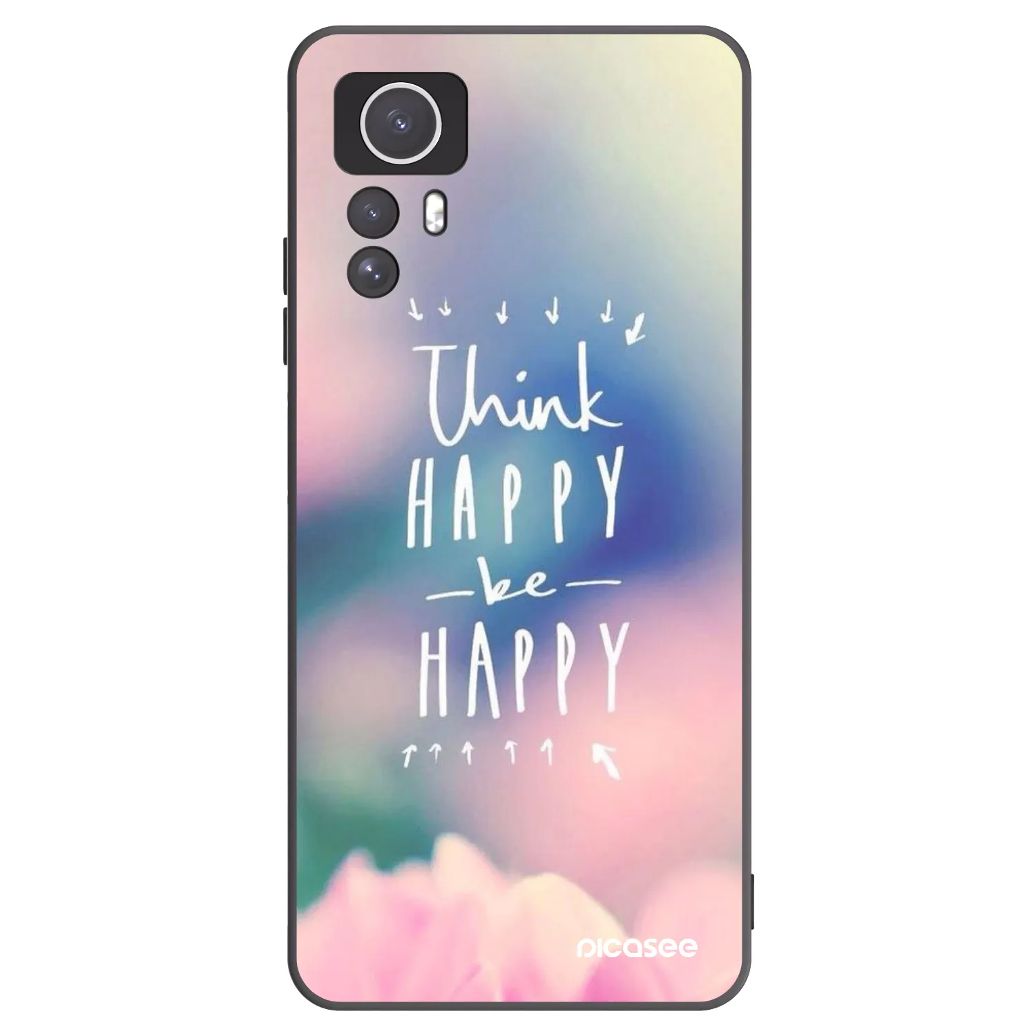 Picasee husă neagră din silicon pentru Xiaomi Redmi Note 12S - Think happy be happy