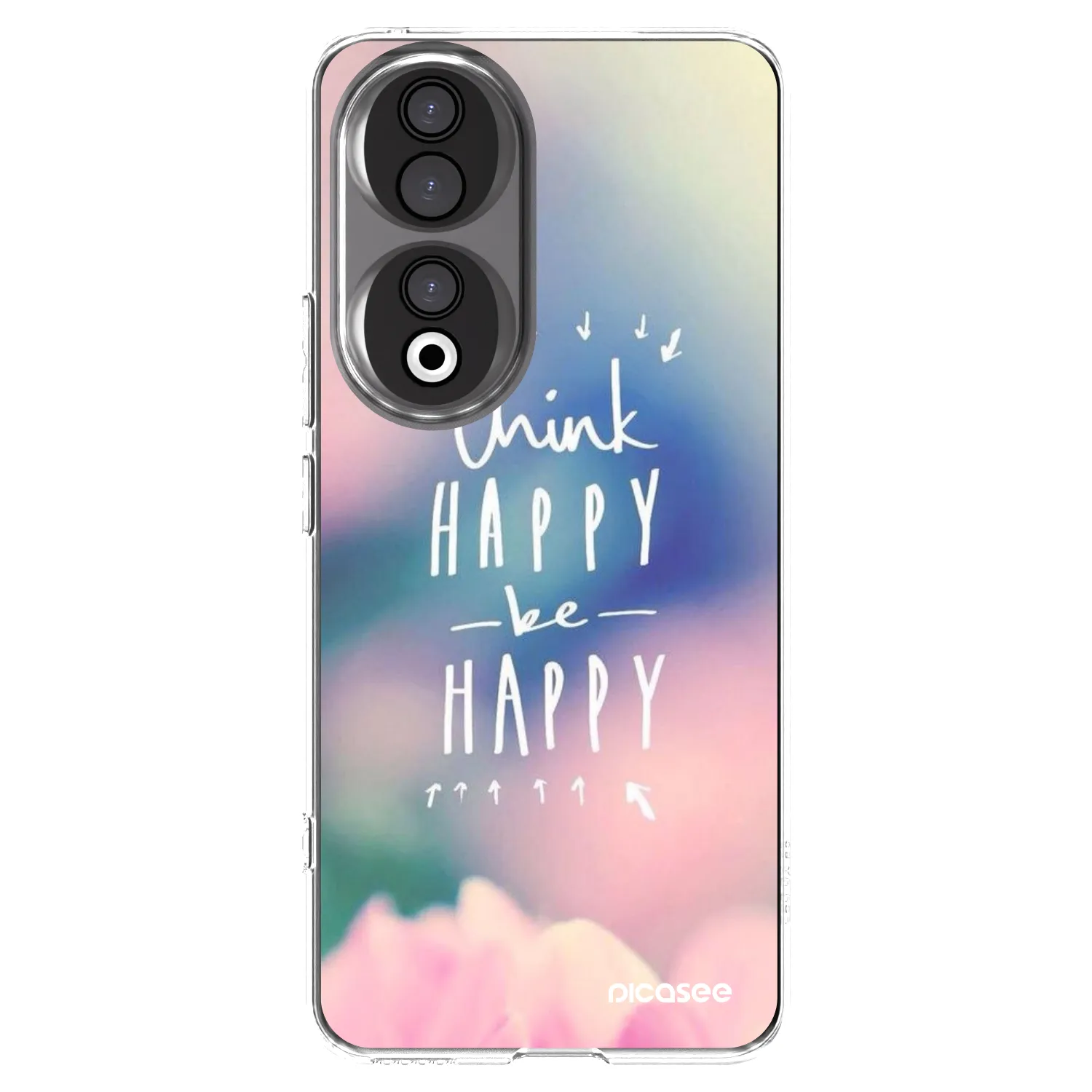 Picasee husă transparentă din silicon pentru Honor 90 5G - Think happy be happy