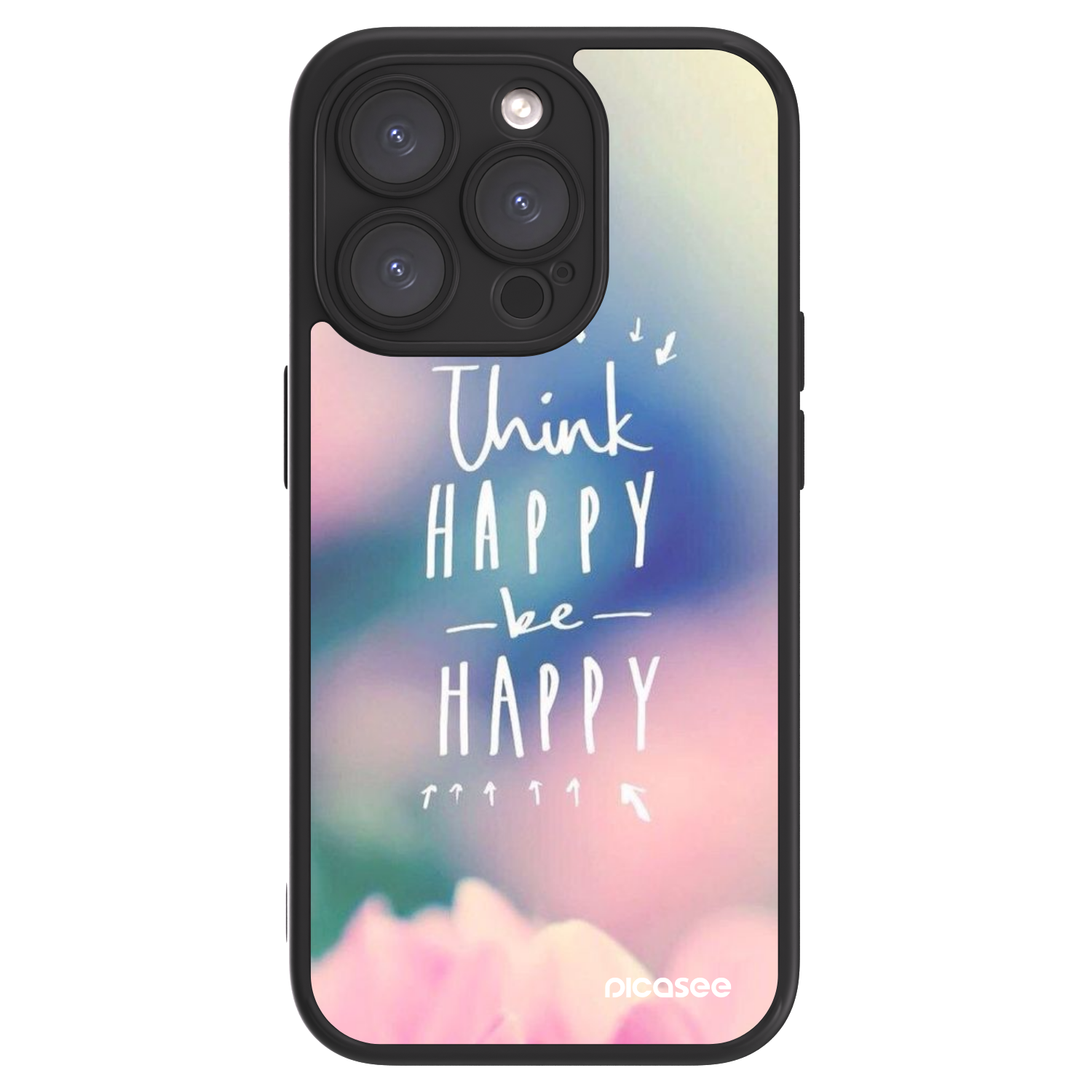 Picasee ULTIMATE CASE pentru Apple iPhone 15 Pro - Think happy be happy