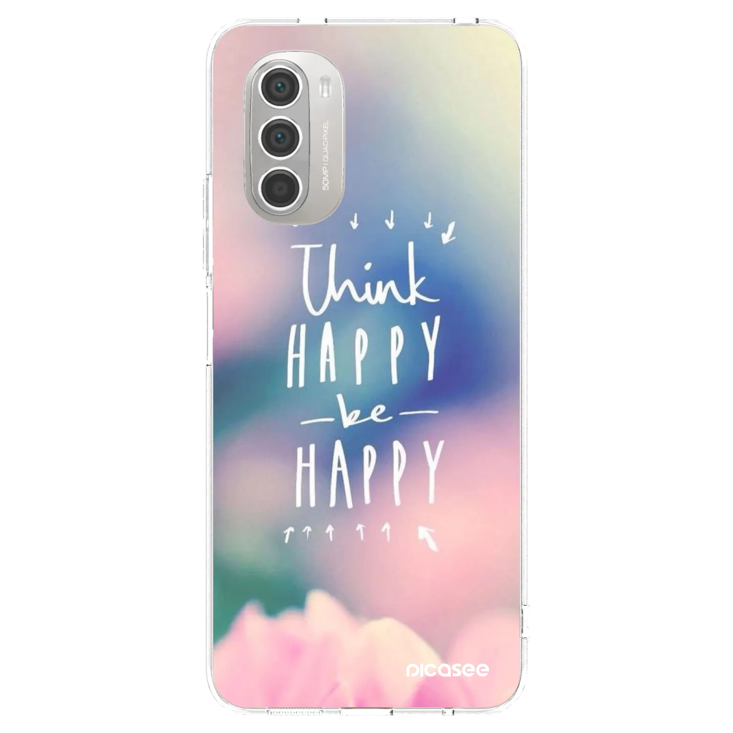 Picasee husă transparentă din silicon pentru Motorola Moto G51 - Think happy be happy