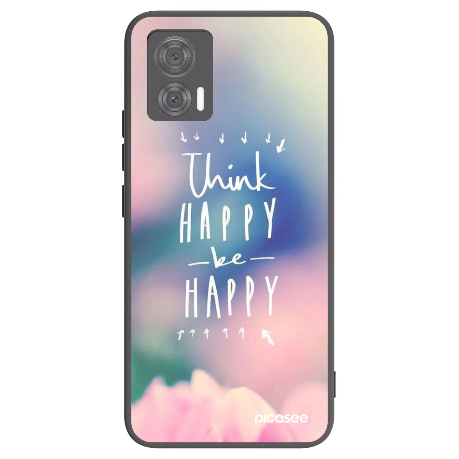 Picasee husă neagră din silicon pentru Motorola Edge 30 Neo - Think happy be happy